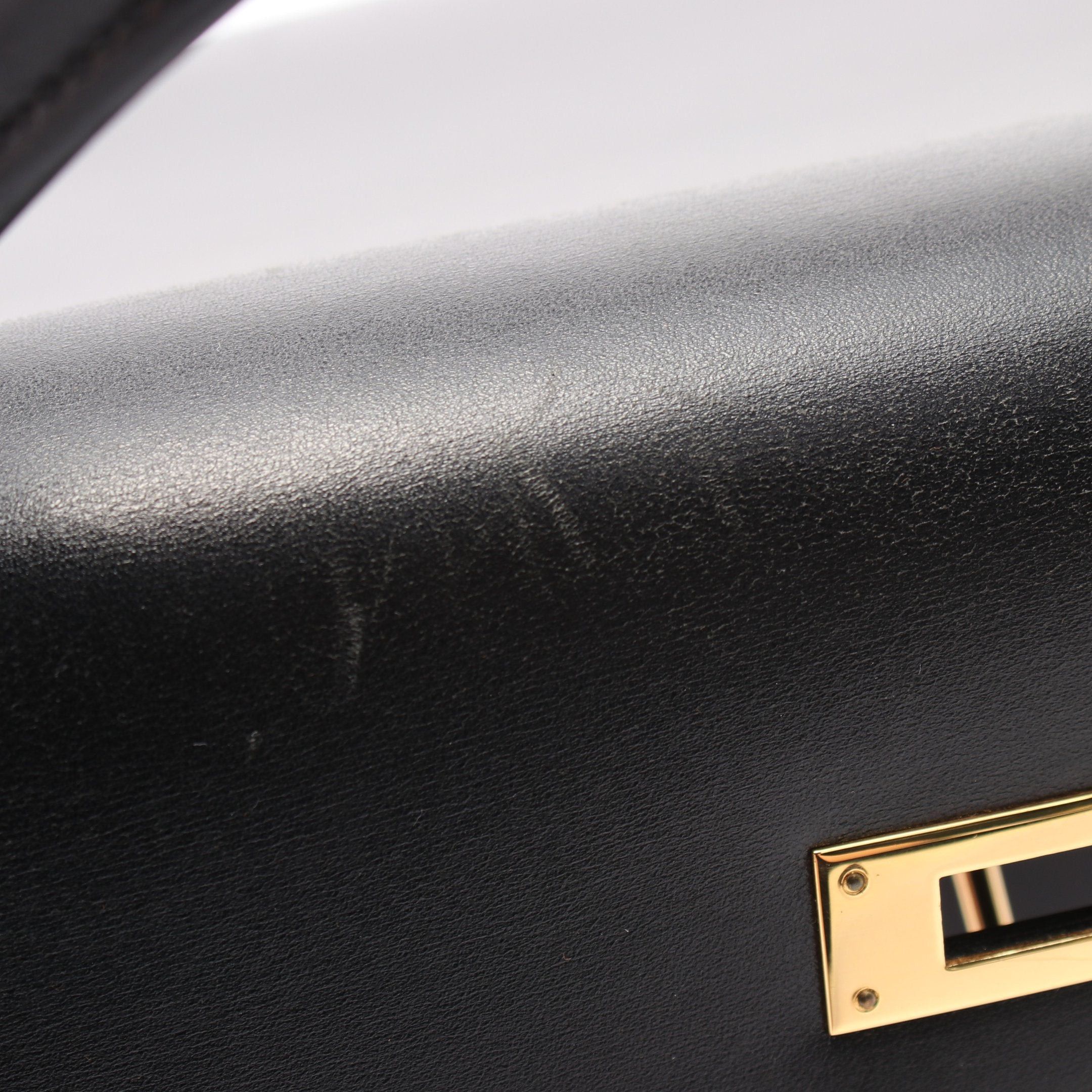 Hermes Hermes Kelly32 Handbag Box Calf Black Gold Hardware Stamp (Manufactured Around 2002) Size ONE SIZE - 9 Thumbnail