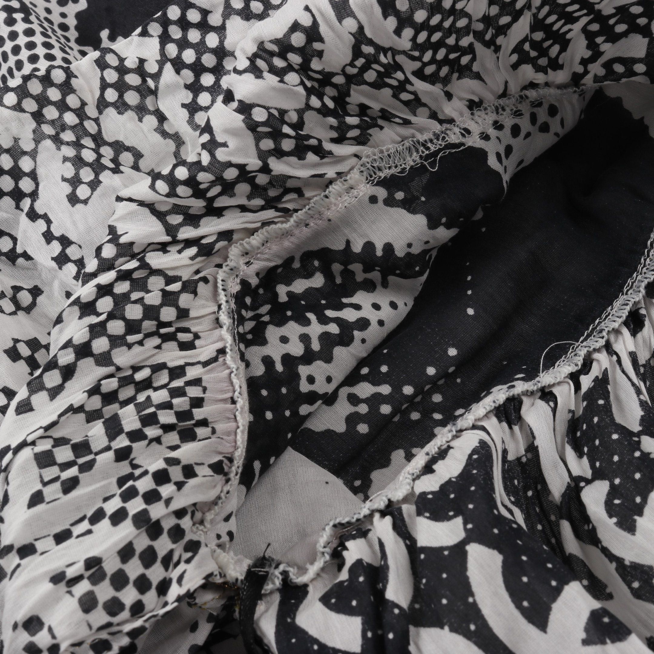 Chanel Chanel Lion Coco Mark Chiffon One Piece Cotton Silk White Black Frill Size ONE SIZE - 8 Thumbnail