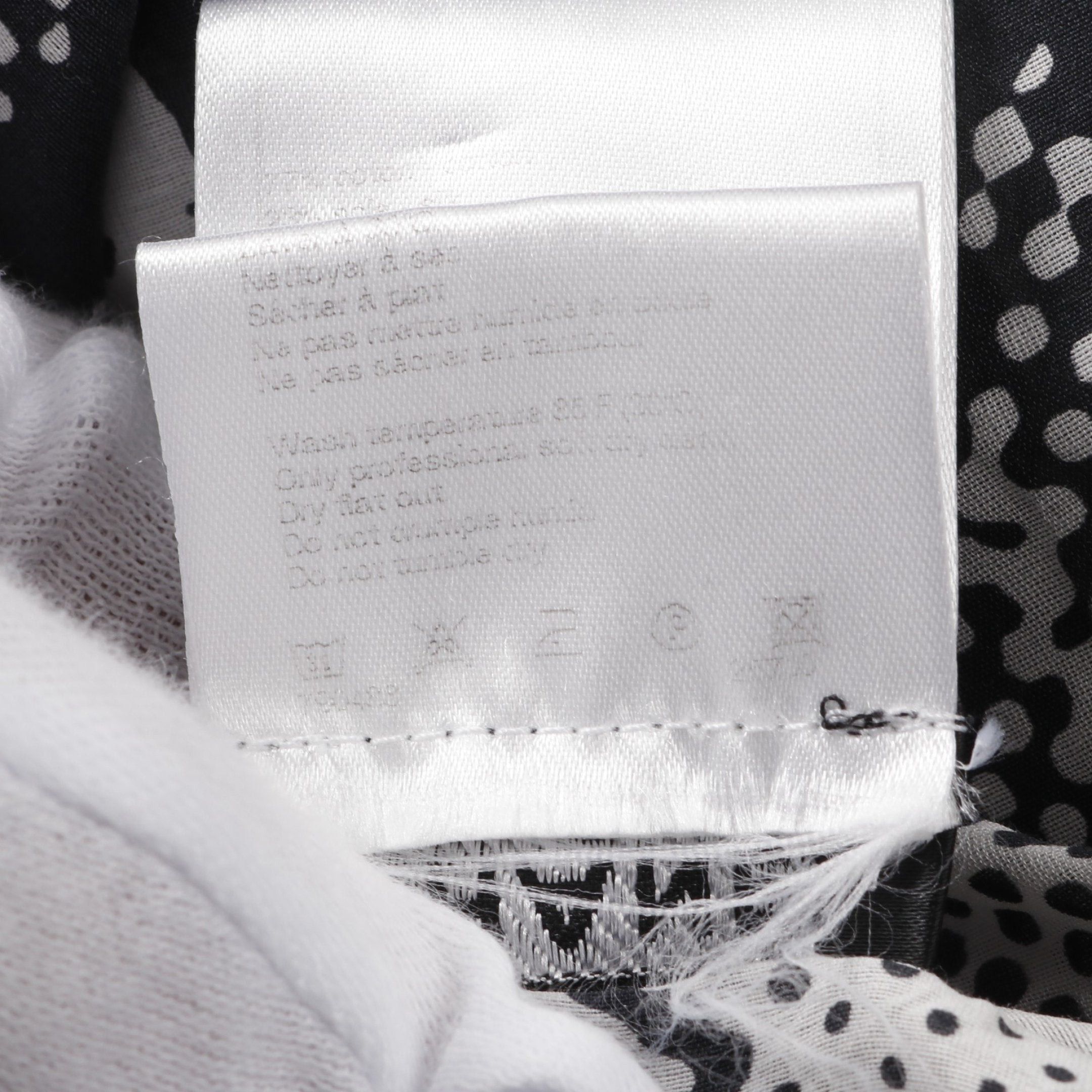 Chanel Chanel Lion Coco Mark Chiffon One Piece Cotton Silk White Black Frill Size ONE SIZE - 5 Thumbnail