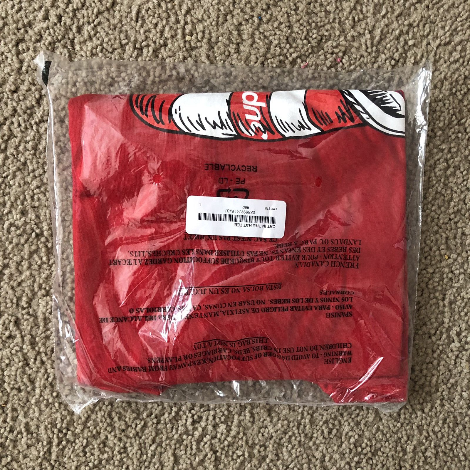 Supreme cat in hat cheap tee