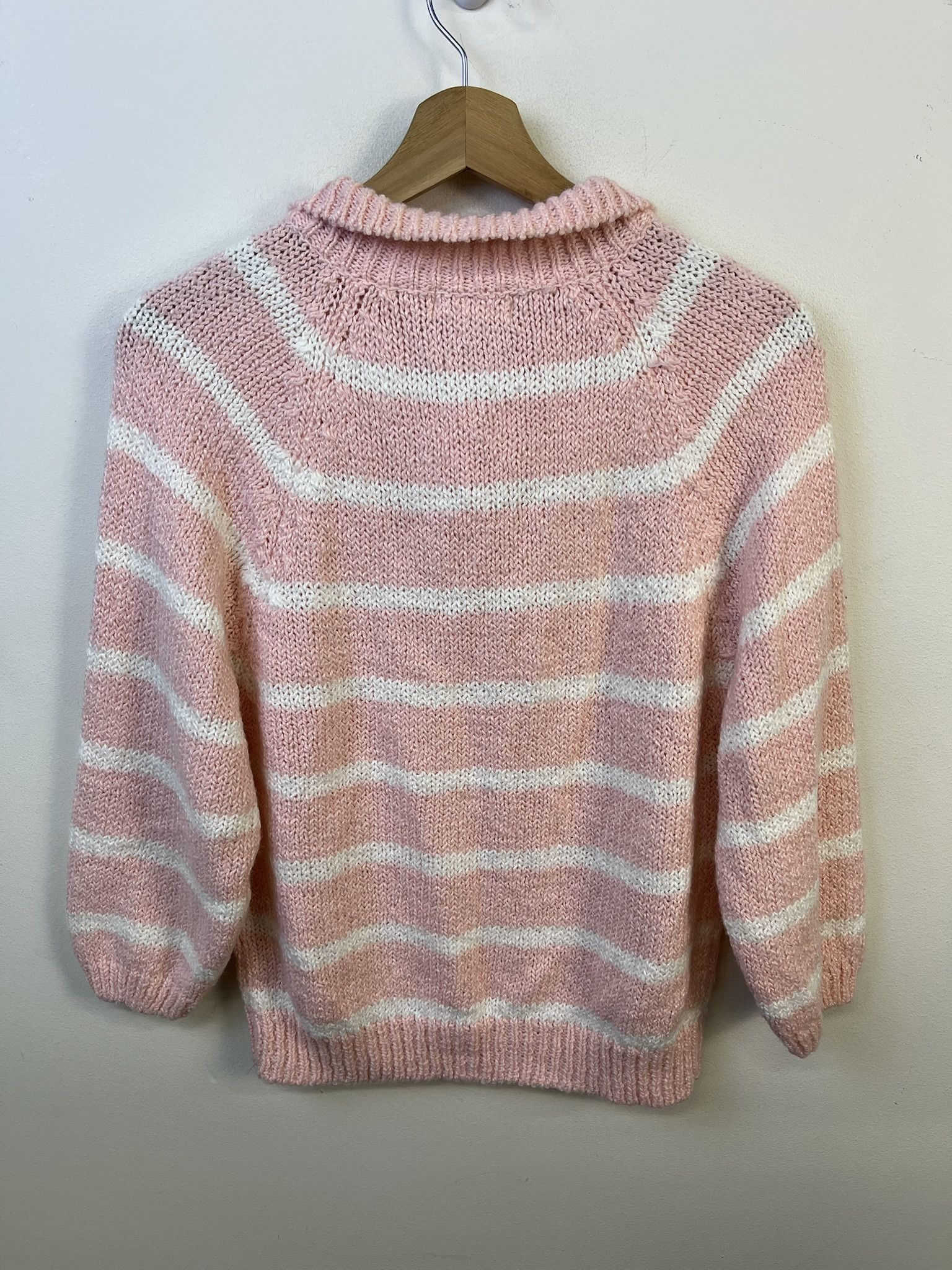 Other Vintage Knit Sweater Y2K Pink Striped Fuzzy Knit Sweater Size Size US M / EU 48-50 / 2 - 3 Thumbnail