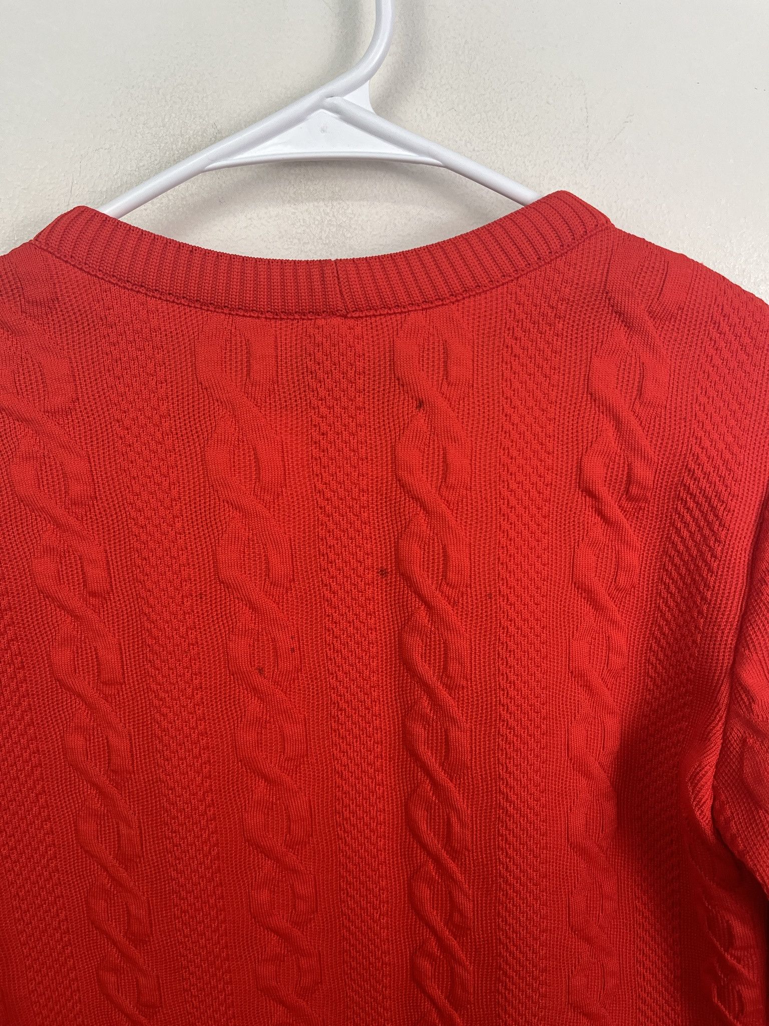 Other Vintage Knit Sweater 1980s Orange Cableknit 4 Pocket Knit Cardigan size S Size US S / EU 44-46 / 1 - 4 Thumbnail