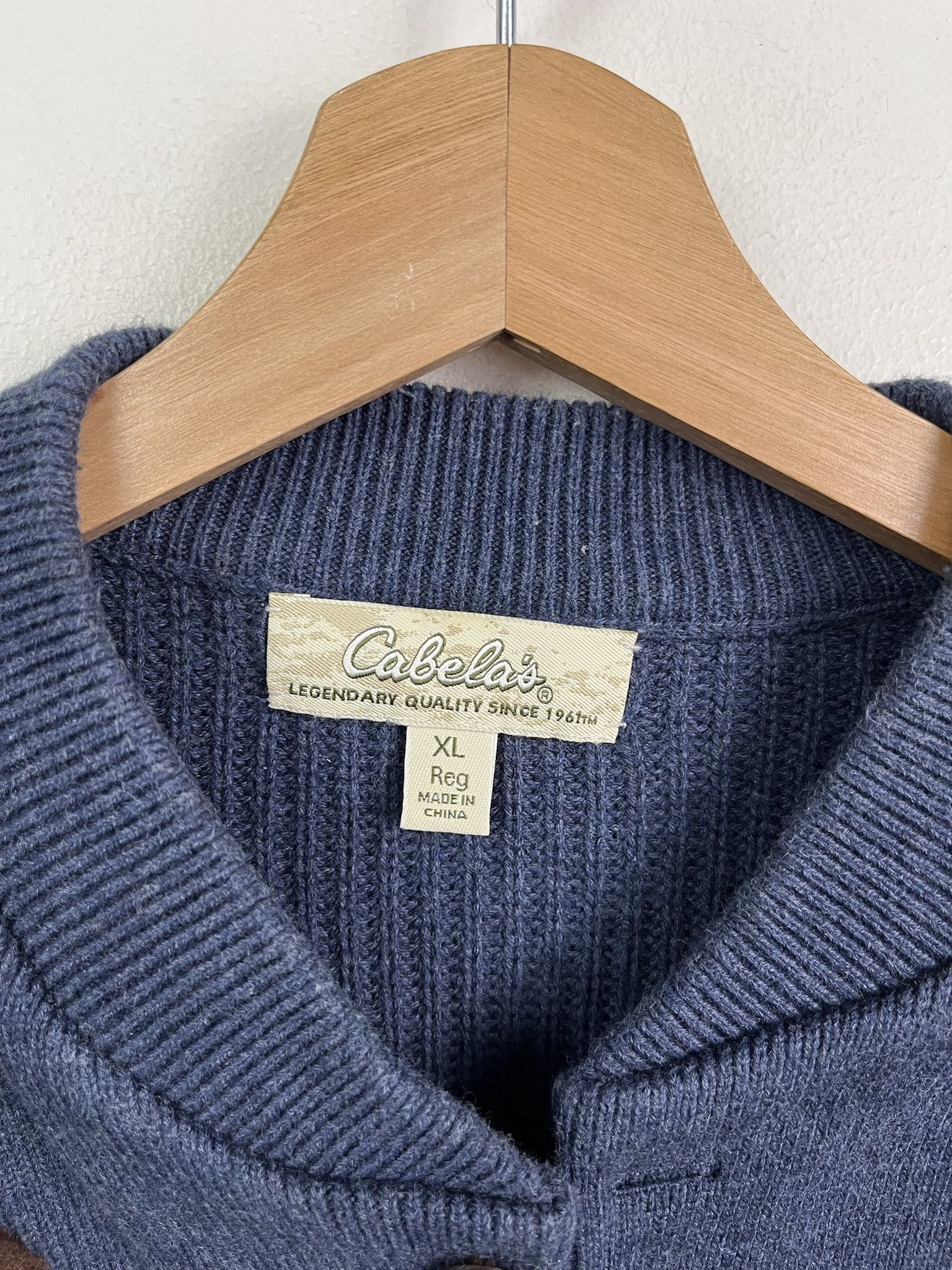 Other Vintage Knit Sweater Cabelas 1990s Leather Patch Shooting Knit Sweater Fisherman Knit Size XL Size US XL / EU 56 / 4 - 2 Thumbnail
