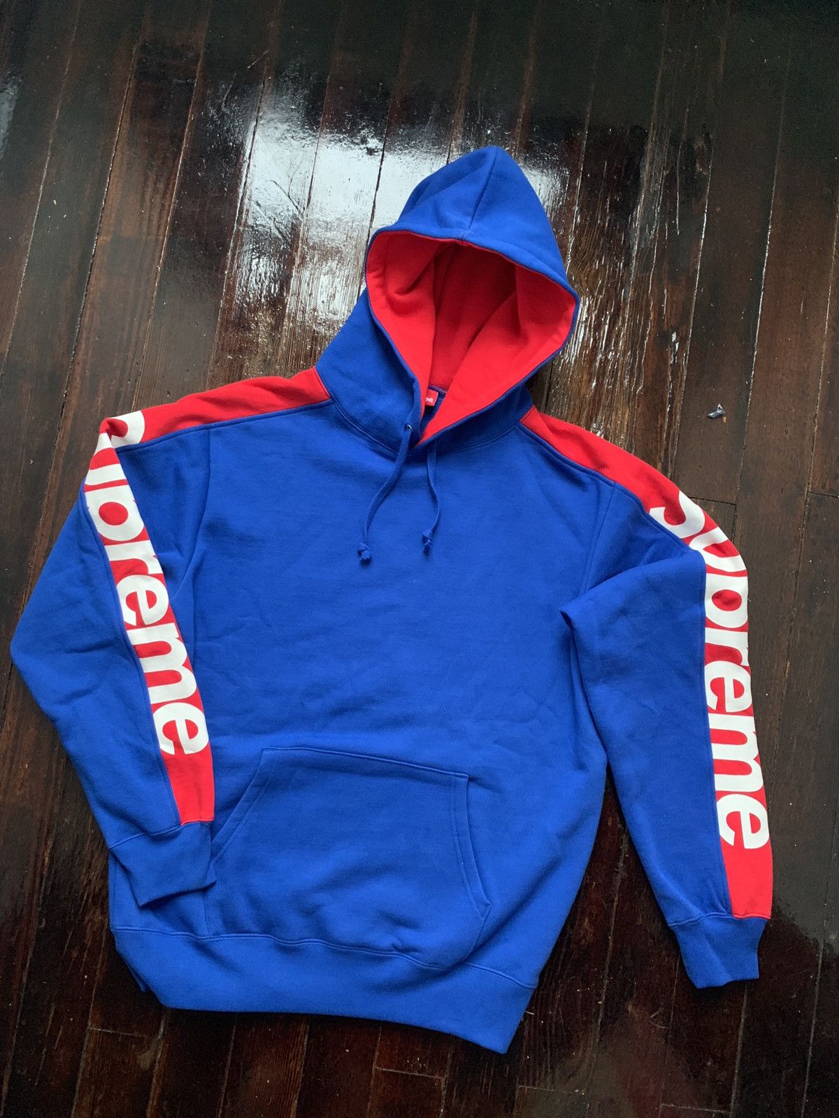 Supreme Supreme Sideline Hoodie Red Royal Blue Grailed