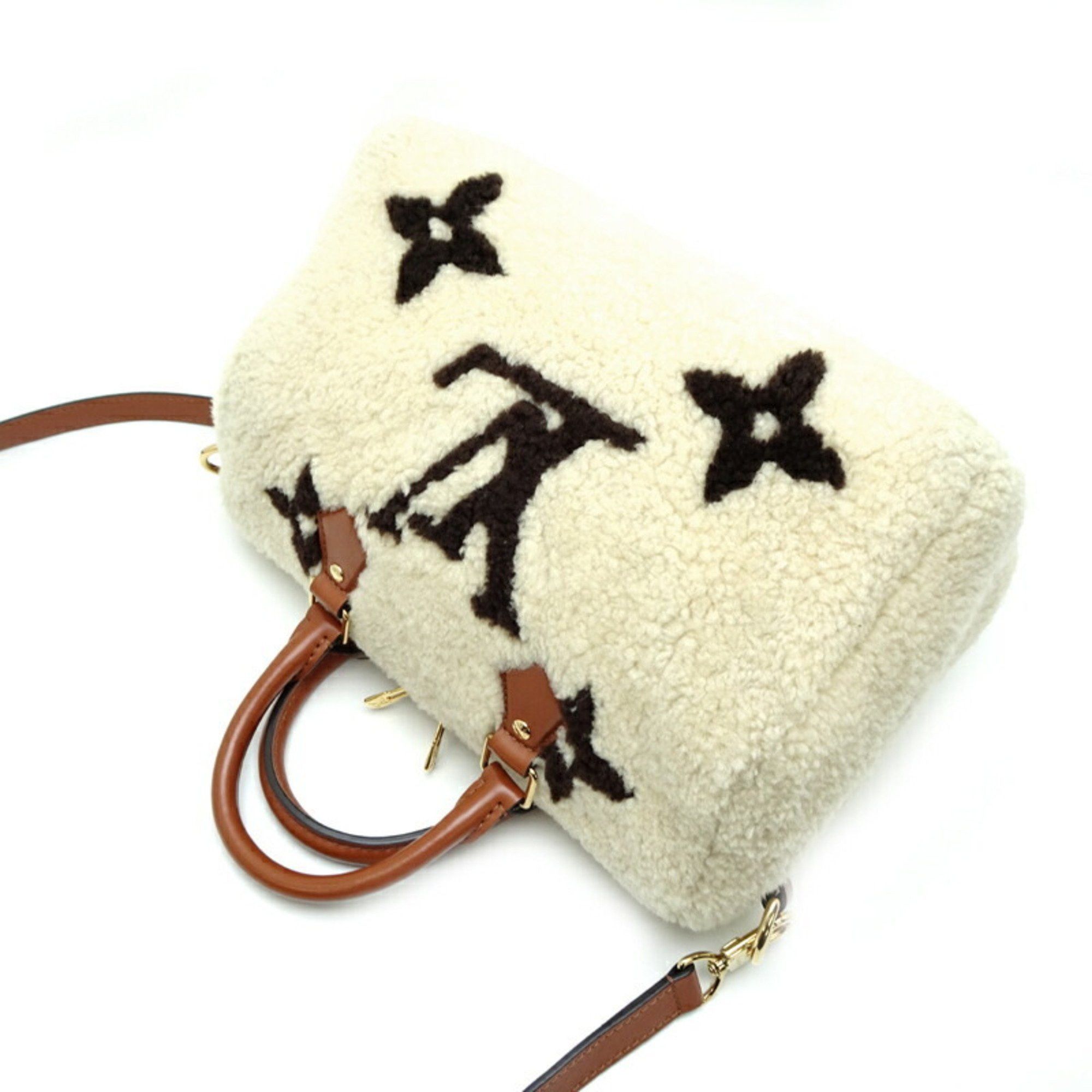 Louis Vuitton Louis Vuitton Speedy Bandouliere 25 Women's Handbag M23468 Giant Monogram Boa White Size ONE SIZE - 4 Thumbnail