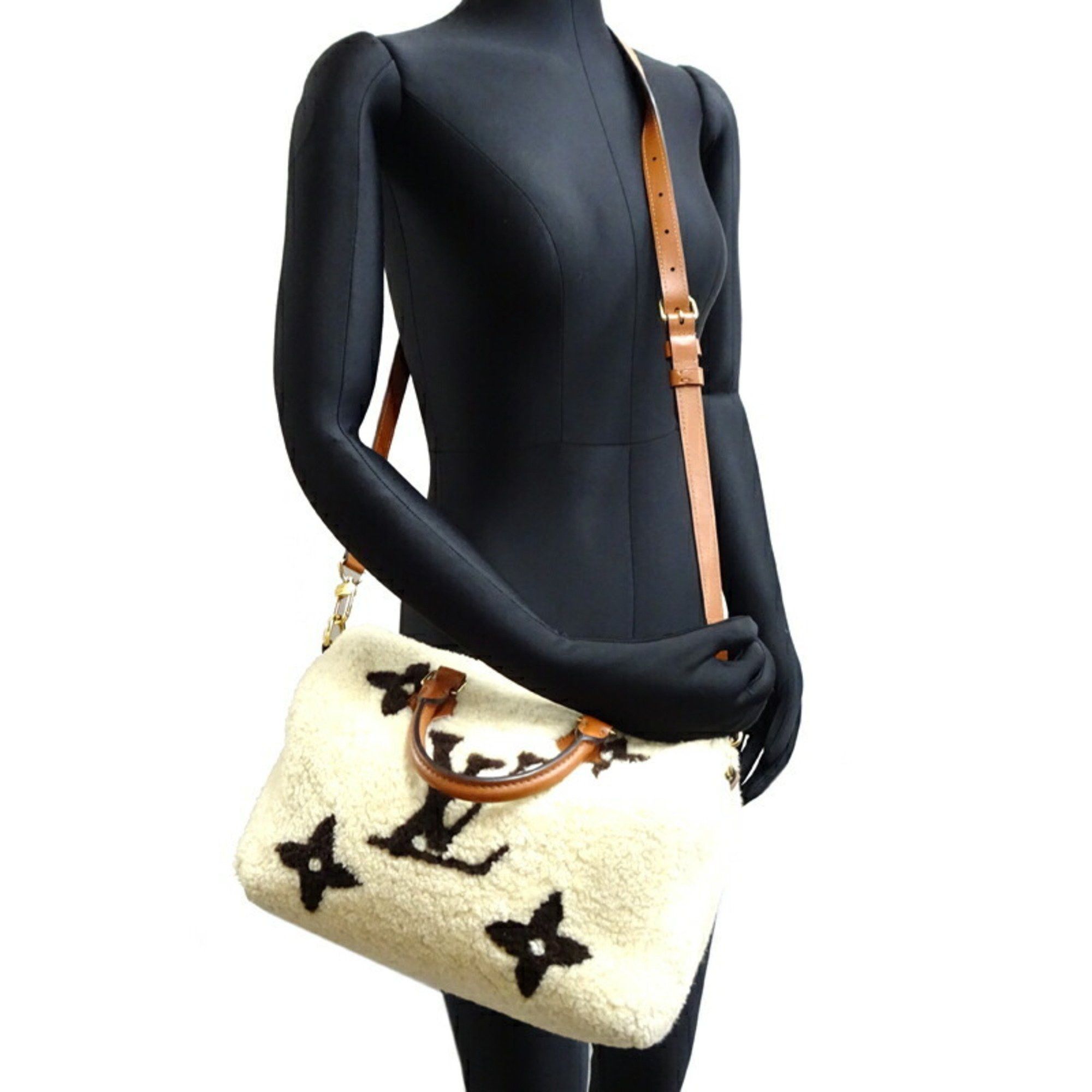 Louis Vuitton Louis Vuitton Speedy Bandouliere 25 Women's Handbag M23468 Giant Monogram Boa White Size ONE SIZE - 9 Thumbnail