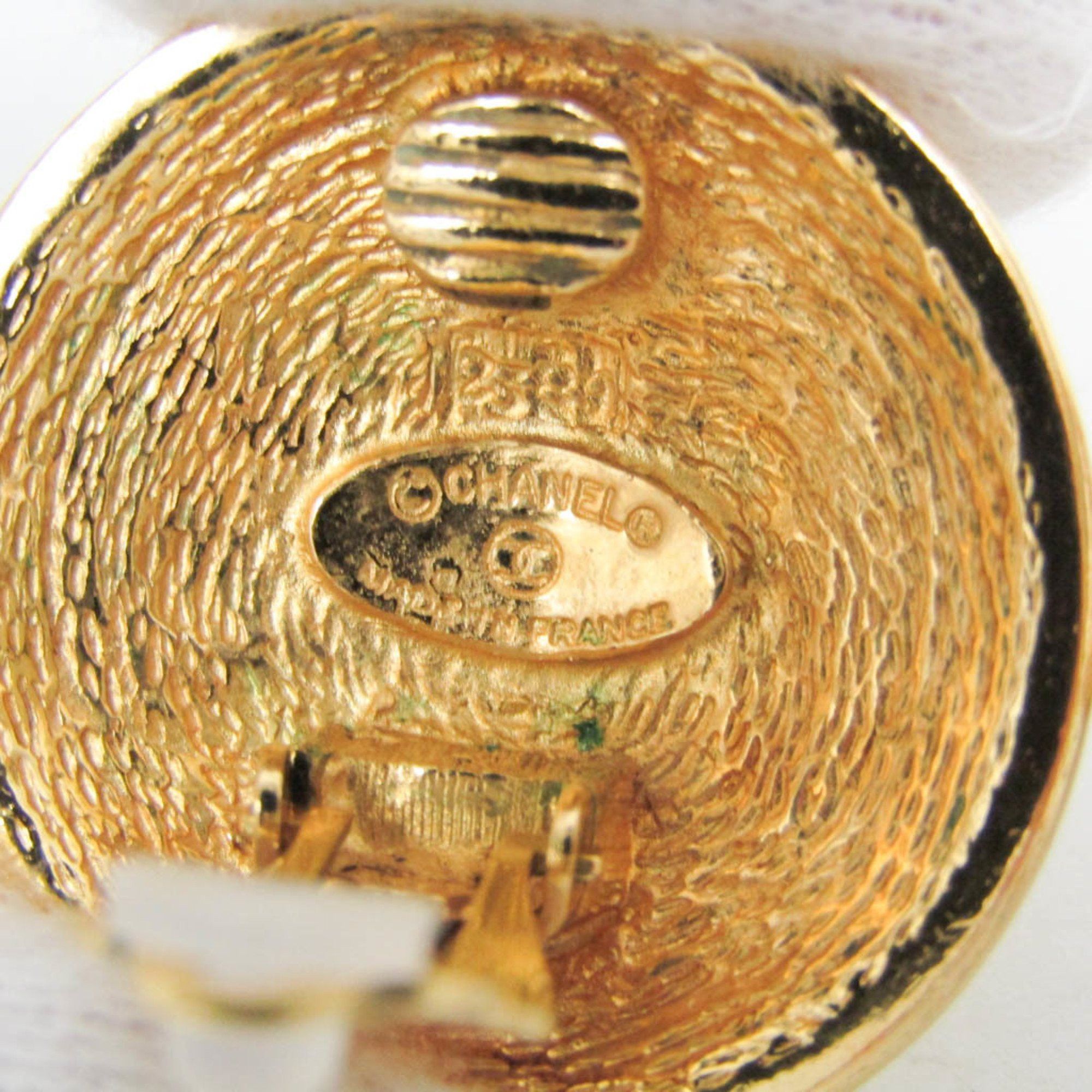 Chanel Chanel Matelasse COCO Mark Vintage Earrings No Stone Gold Plating Clip Earrings Gold Size ONE SIZE - 10 Thumbnail