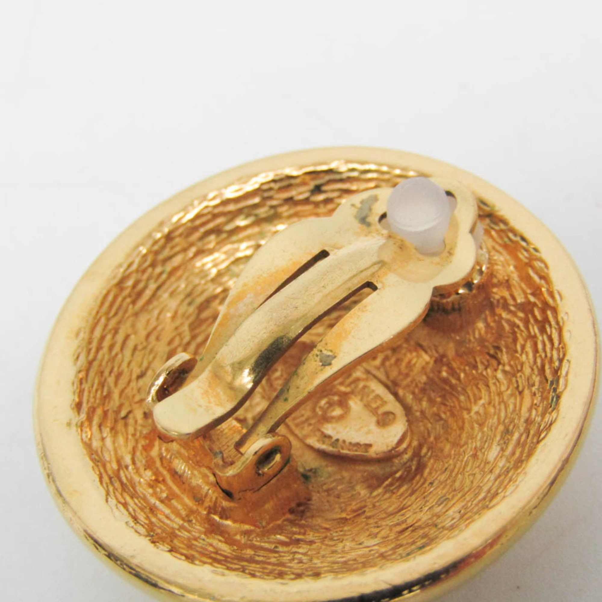 Chanel Chanel Matelasse COCO Mark Vintage Earrings No Stone Gold Plating Clip Earrings Gold Size ONE SIZE - 8 Thumbnail