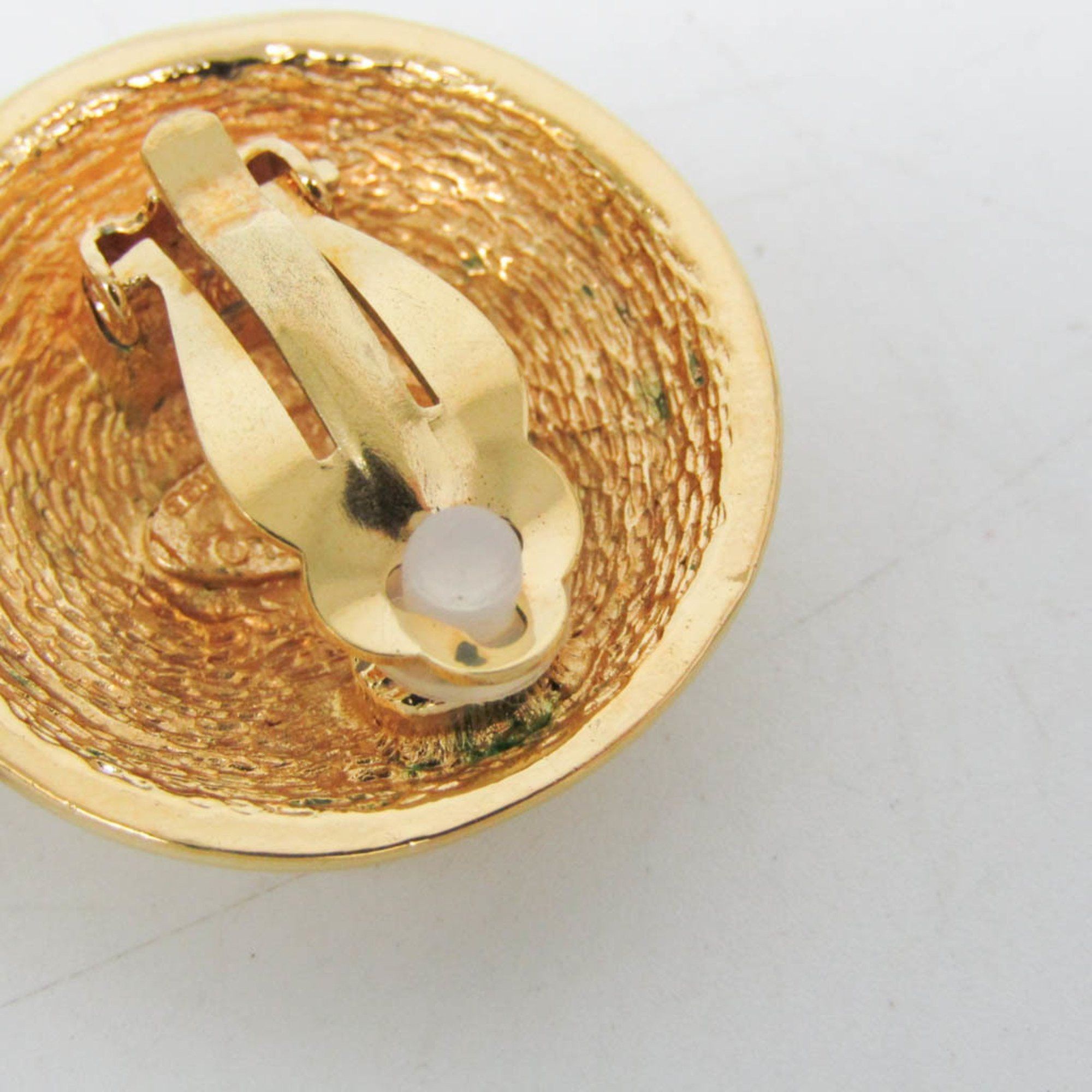 Chanel Chanel Matelasse COCO Mark Vintage Earrings No Stone Gold Plating Clip Earrings Gold Size ONE SIZE - 7 Thumbnail