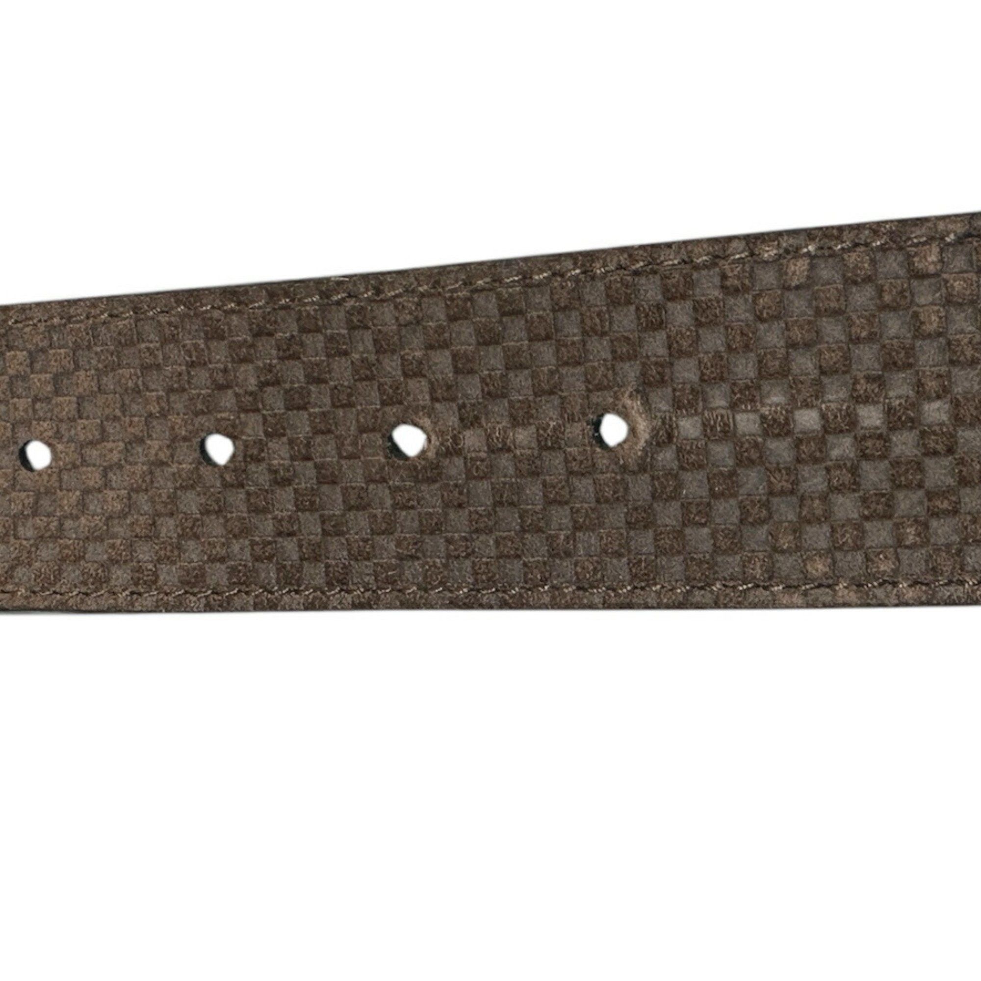 Louis Vuitton LOUIS VUITTON Damier Santur Belt LV Initials 85 34 M6876 Brown C121 Men's Accessories Size ONE SIZE - 8 Thumbnail