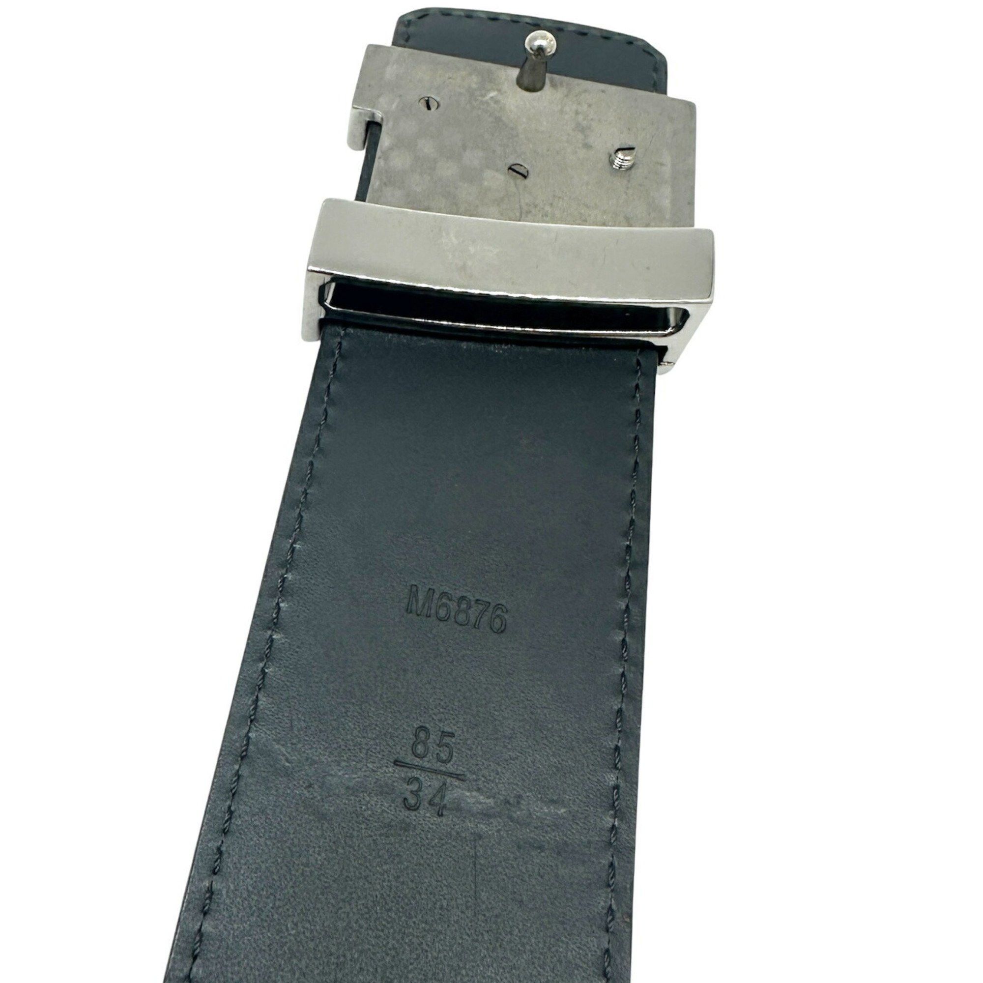 Louis Vuitton LOUIS VUITTON Damier Santur Belt LV Initials 85 34 M6876 Brown C121 Men's Accessories Size ONE SIZE - 6 Thumbnail