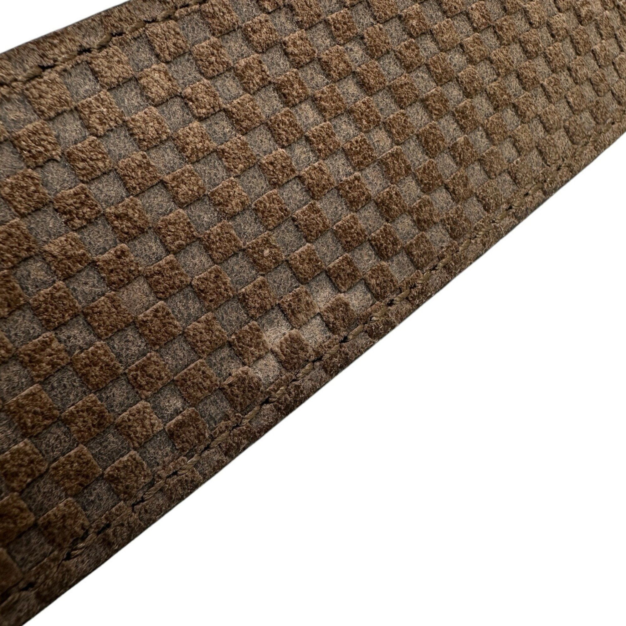 Louis Vuitton LOUIS VUITTON Damier Santur Belt LV Initials 85 34 M6876 Brown C121 Men's Accessories Size ONE SIZE - 7 Thumbnail