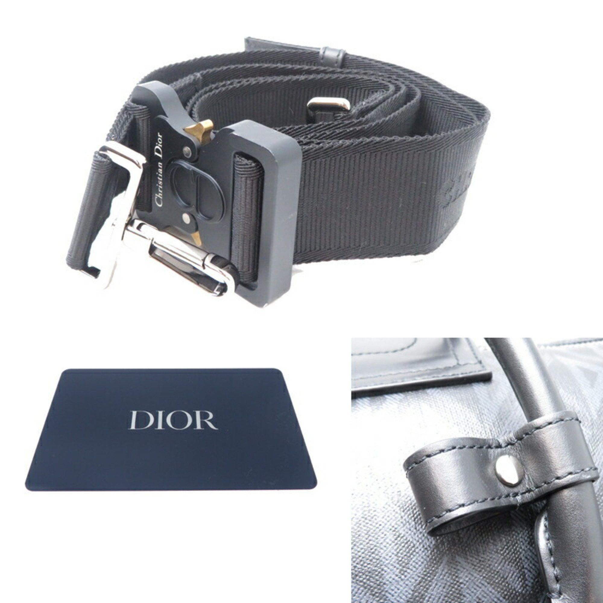 Dior Christian Dior Rango 50 Men's Boston Bag PVC Black Size ONE SIZE - 9 Thumbnail