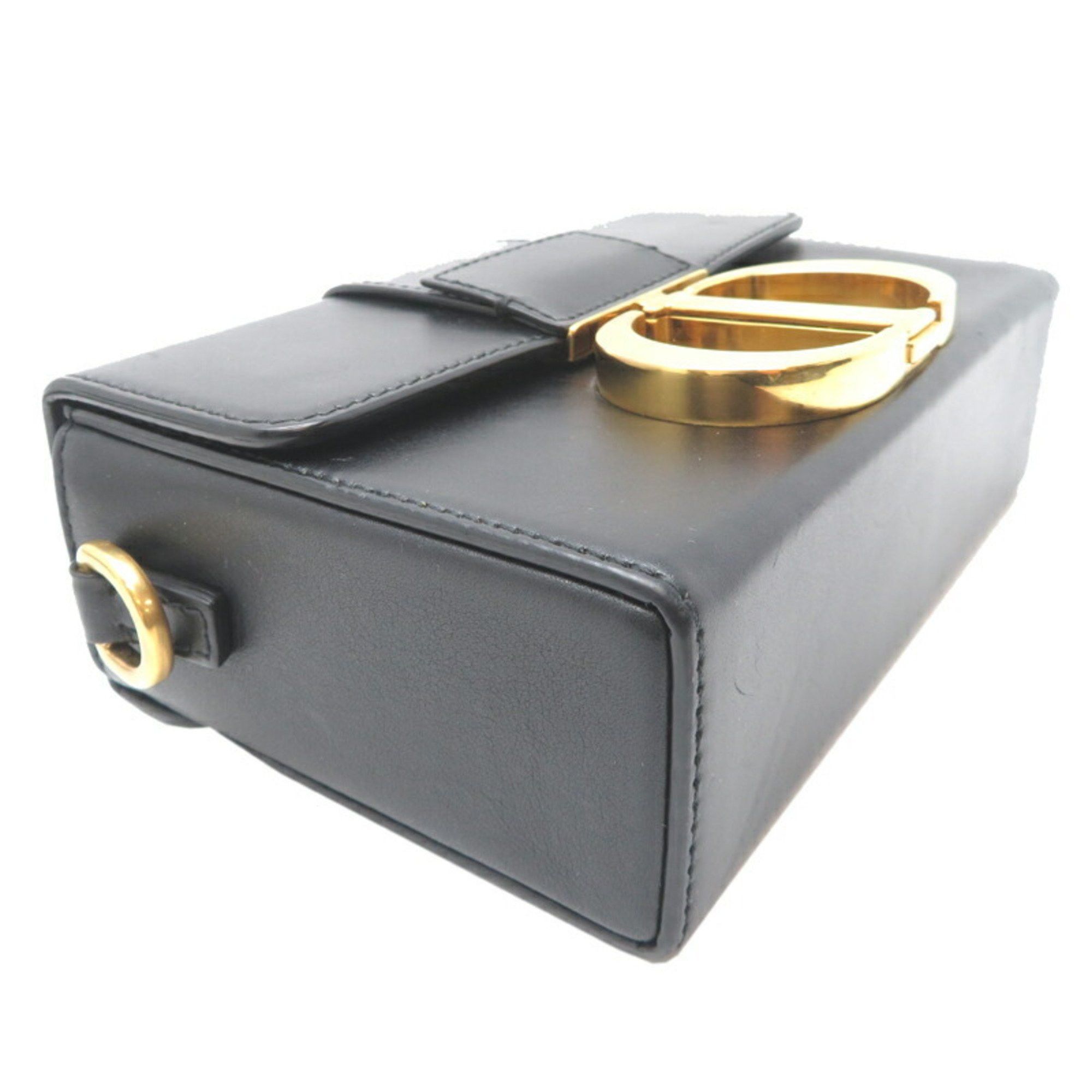 Dior Christian Dior 30 Montaigne Women's Shoulder Bag in Calfskin Black Size ONE SIZE - 4 Thumbnail