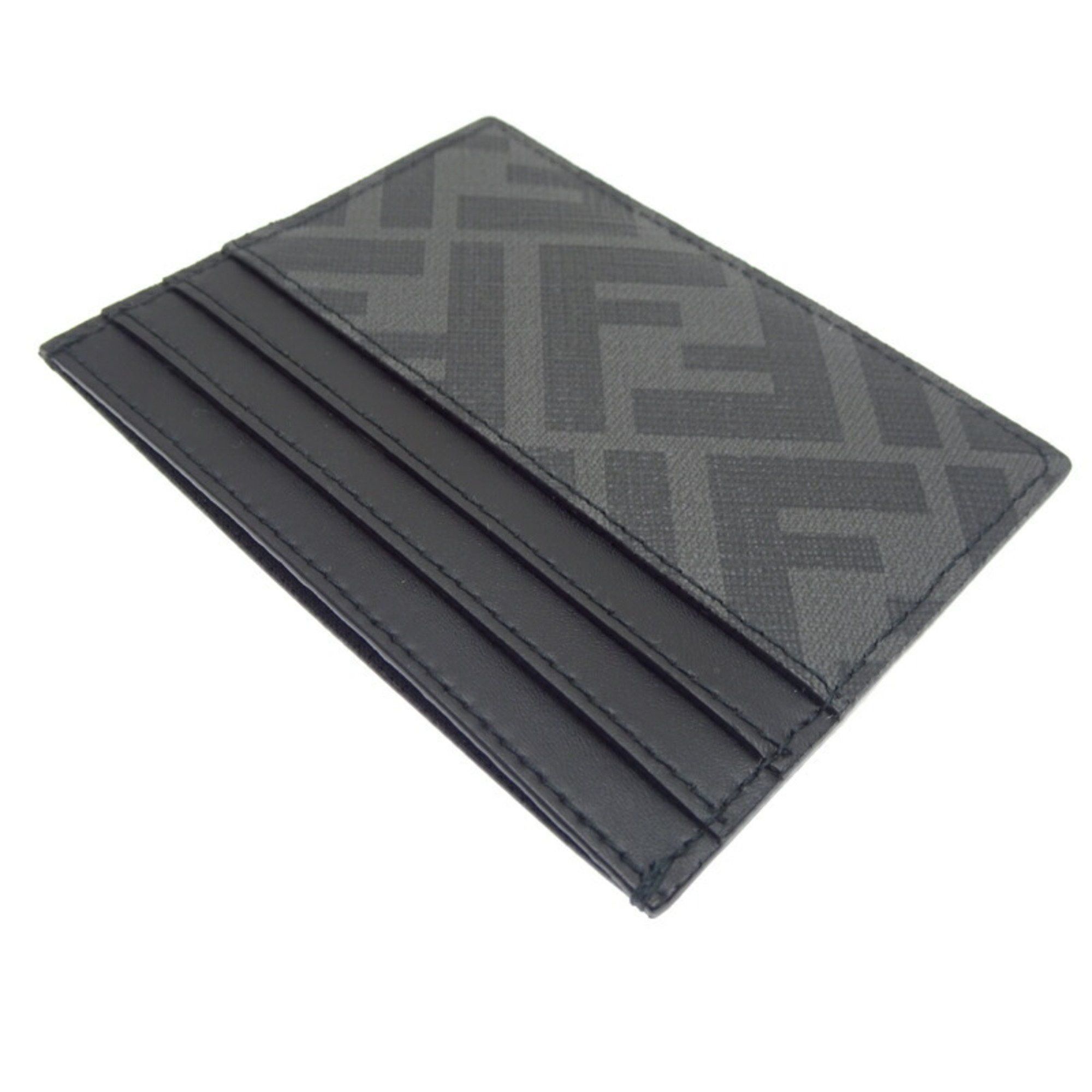 Fendi Fendi Men's Card Case 7M0343AL8A Coated Canvas Black Size ONE SIZE - 4 Thumbnail