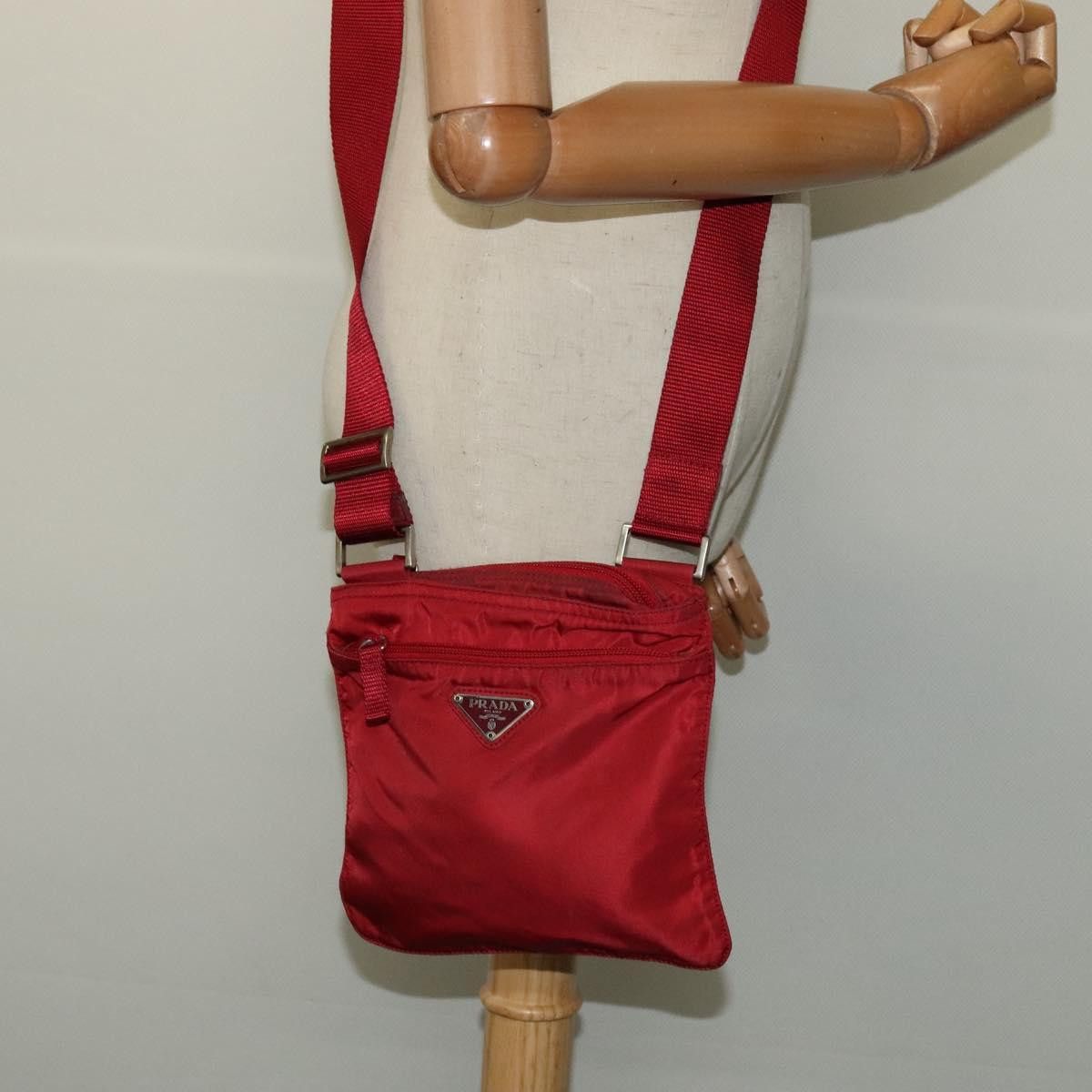 Prada Re-Nylon Red Synthetic Shoulder Bag (Pre-Owned) Size ONE SIZE - 14 Thumbnail