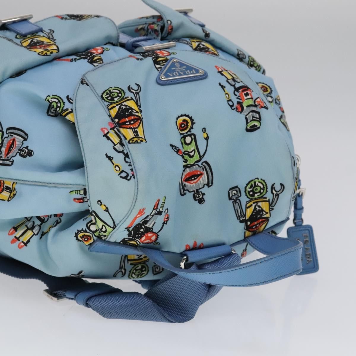 Prada Robot Blue Synthetic Backpack Bag (Pre-Owned) Size ONE SIZE - 17 Thumbnail