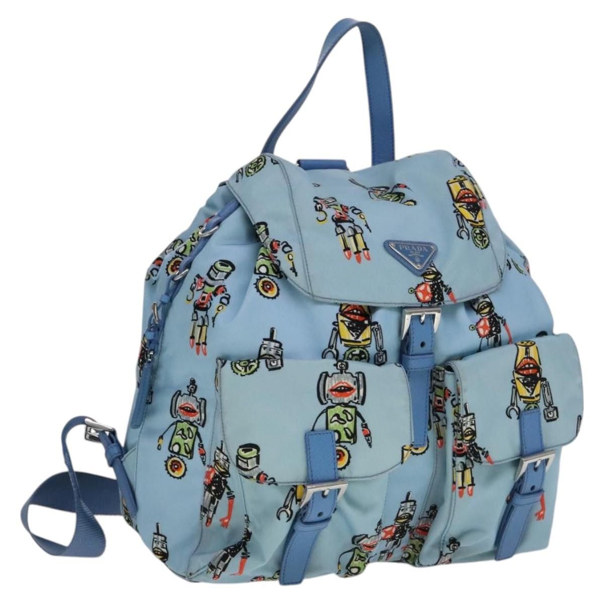 Prada Robot Blue Synthetic Backpack Bag (Pre-Owned) Size ONE SIZE - 16 Thumbnail