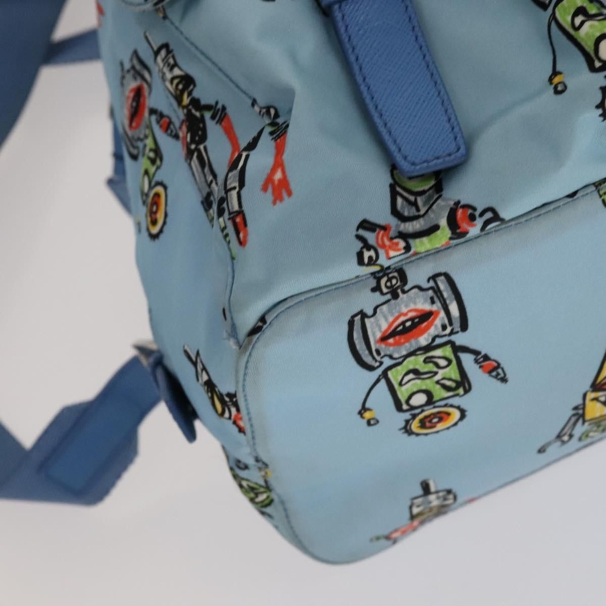 Prada Robot Blue Synthetic Backpack Bag (Pre-Owned) Size ONE SIZE - 8 Thumbnail