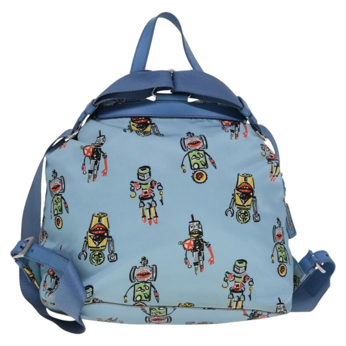 Prada Robot Blue Synthetic Backpack Bag (Pre-Owned) Size ONE SIZE - 2 Thumbnail