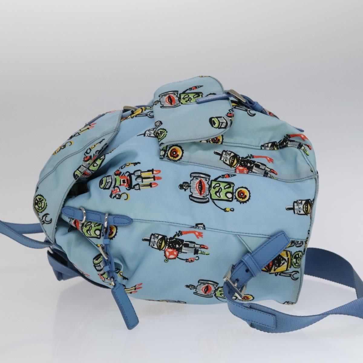 Prada Robot Blue Synthetic Backpack Bag (Pre-Owned) Size ONE SIZE - 4 Thumbnail