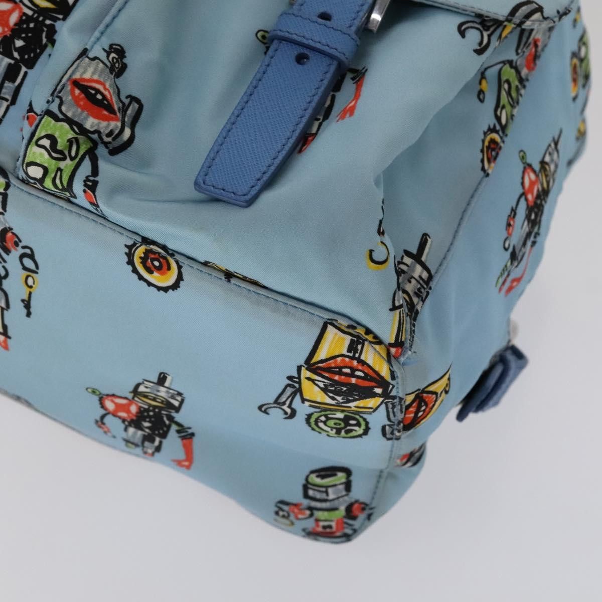 Prada Robot Blue Synthetic Backpack Bag (Pre-Owned) Size ONE SIZE - 7 Thumbnail