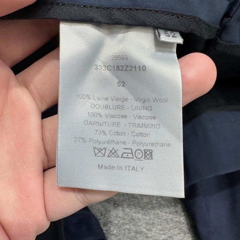 Dior Casual Wool Trousers in Navy Color