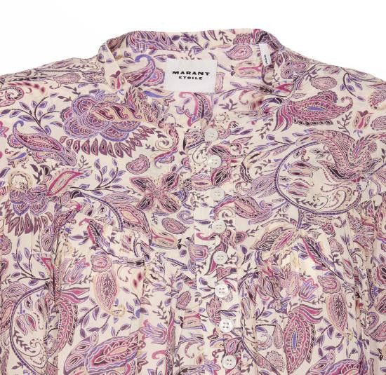 Isabel Marant Etoile ISABEL MARANT ETOILE Women Shirts HT0562FA C1J02EECPE Purple Size XS / US 0-2 / IT 36-38 - 4 Thumbnail