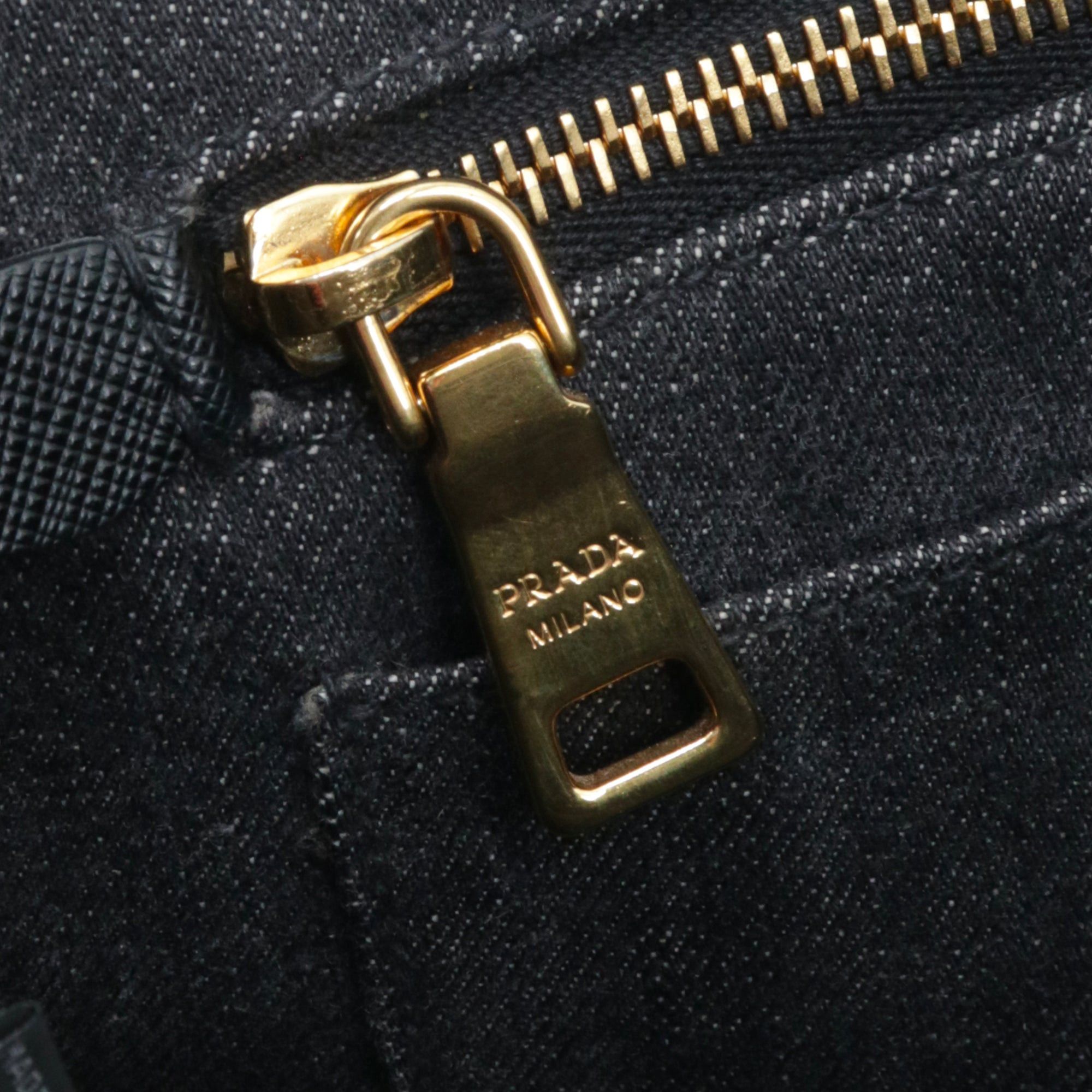 Prada PRADA - Canapa PM Prada handbag in gray denim Size ONE SIZE - 9 Thumbnail