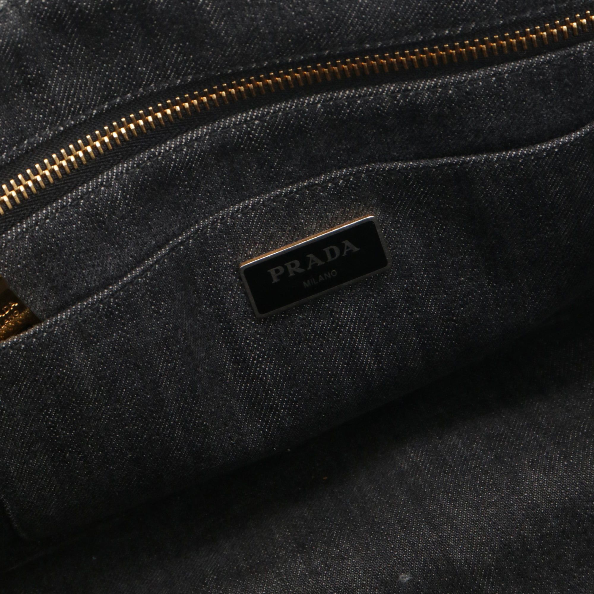 Prada PRADA - Canapa PM Prada handbag in gray denim Size ONE SIZE - 8 Thumbnail
