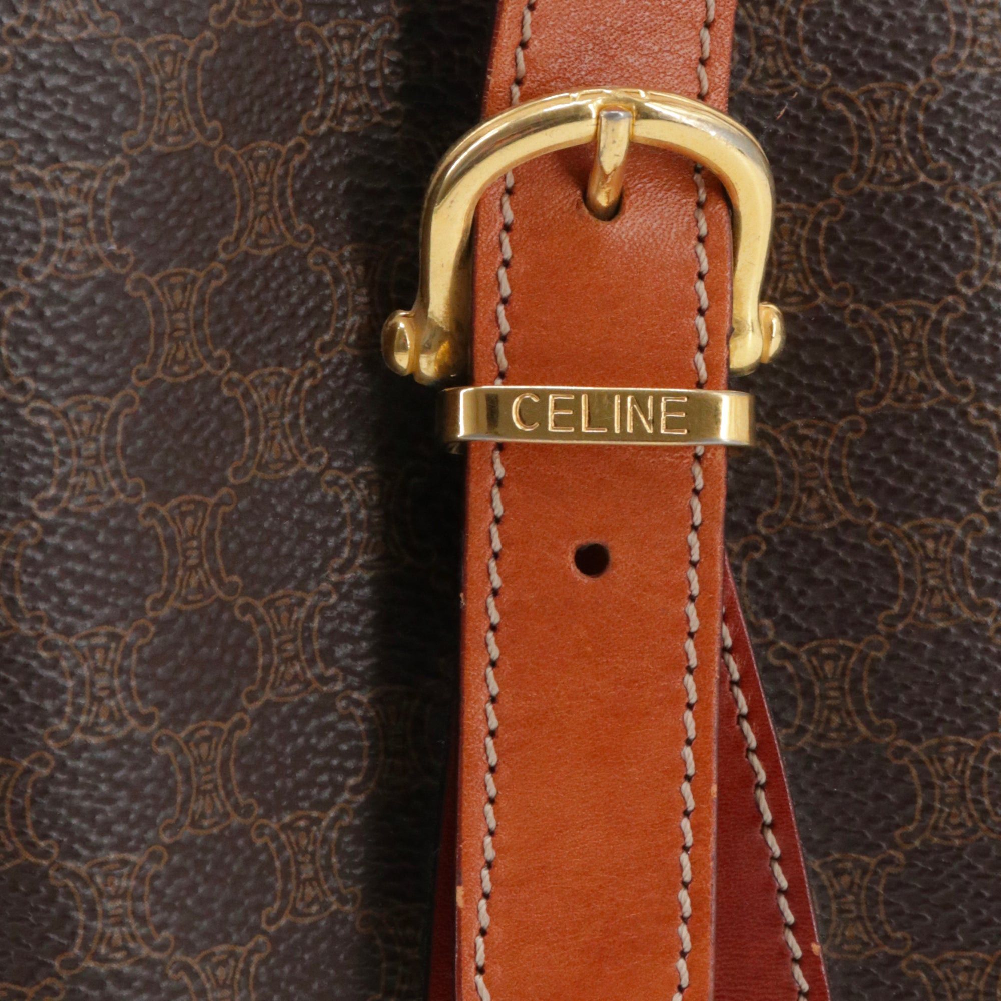 Celine CELINE - Celine Seau Triomphe PM handbag in brown monogram canvas Size ONE SIZE - 6 Thumbnail