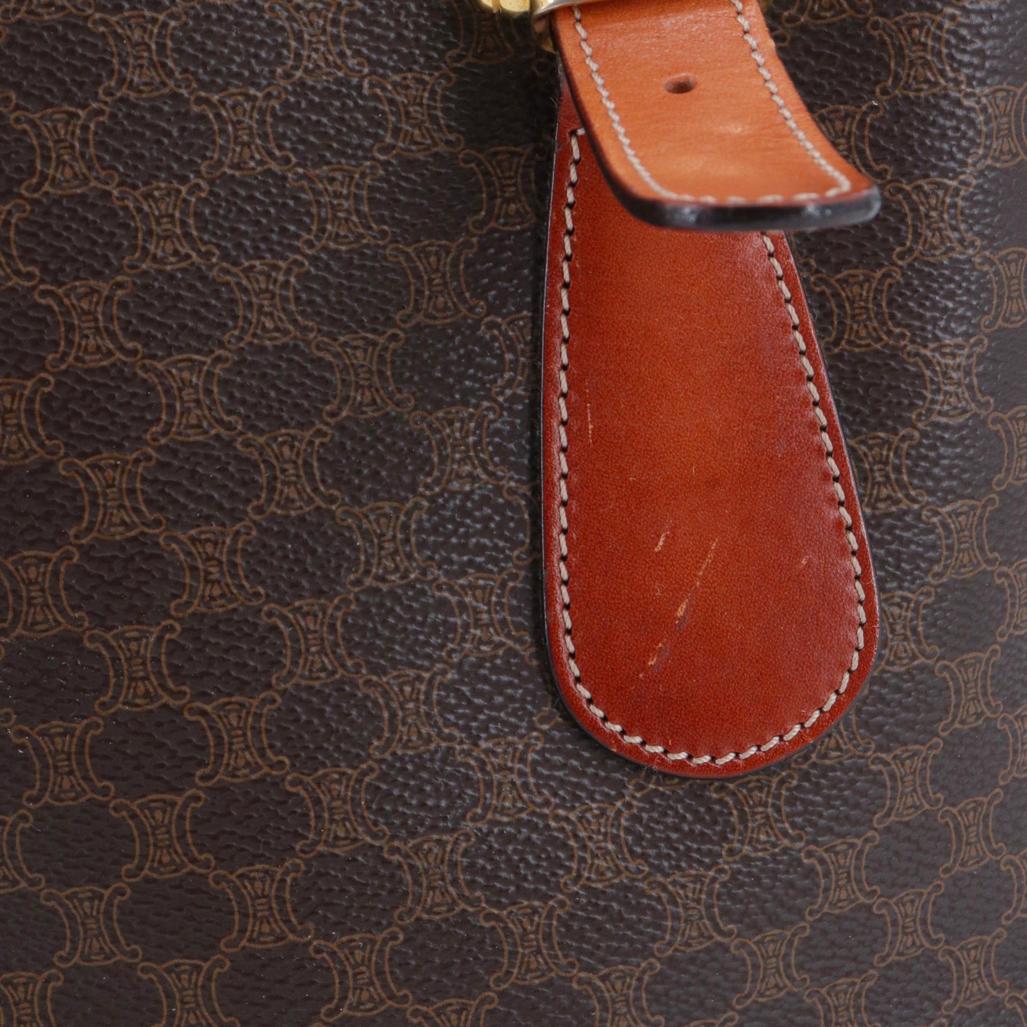 Celine CELINE - Celine Seau Triomphe PM handbag in brown monogram canvas Size ONE SIZE - 7 Thumbnail