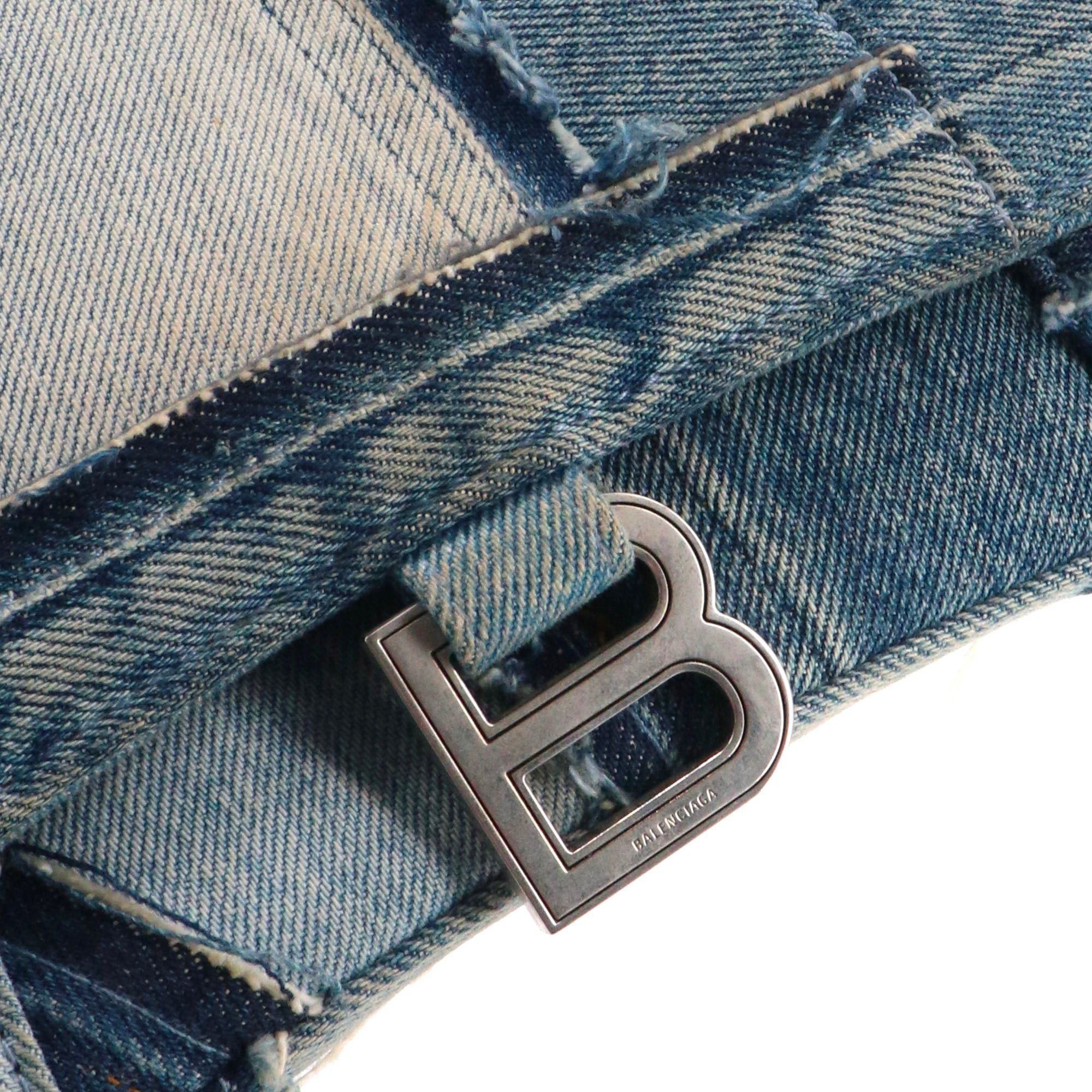 Balenciaga BALENCIAGA - Hourglass Balenciaga Small Size denim patchwork shoulder bag Size ONE SIZE - 5 Thumbnail