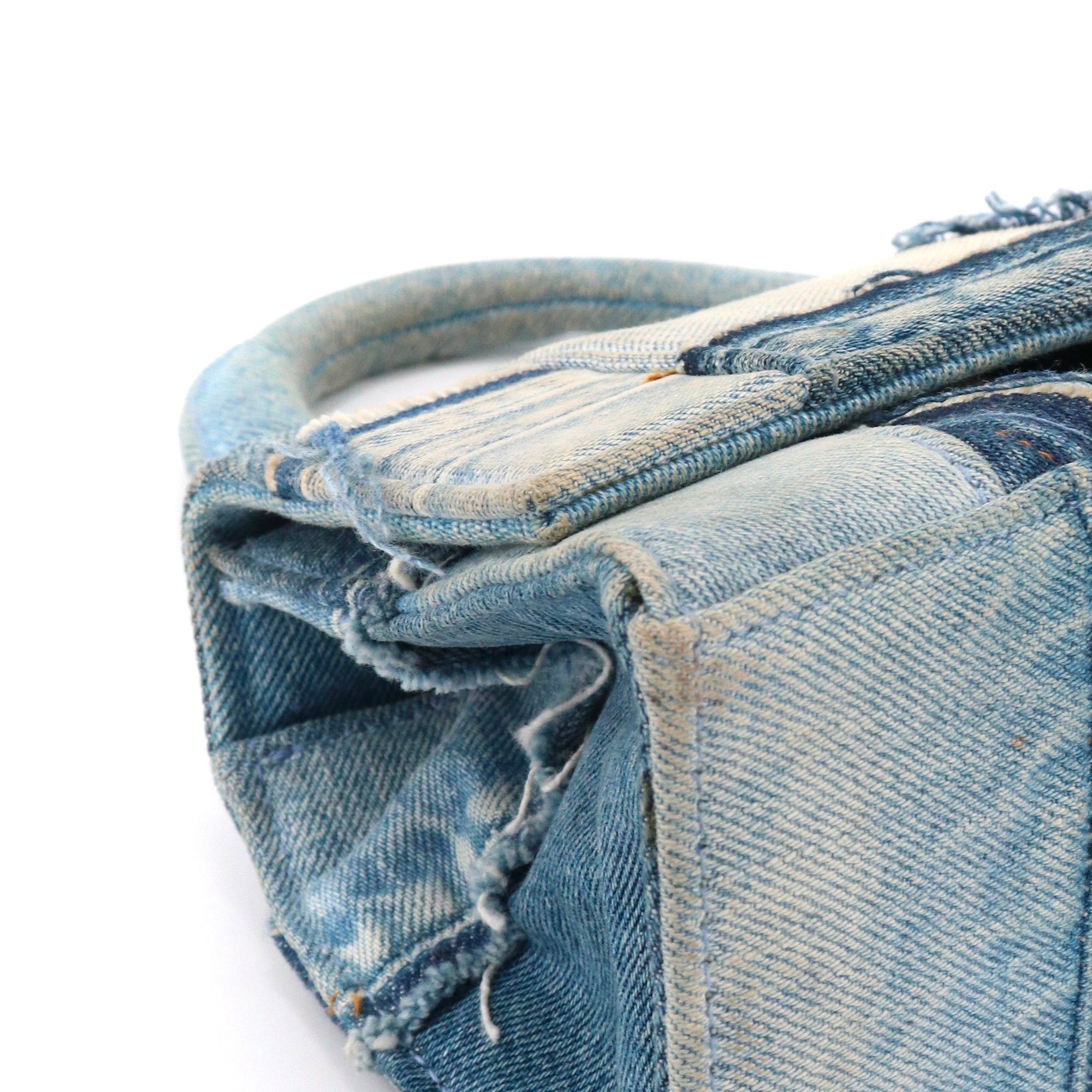 Balenciaga BALENCIAGA - Hourglass Balenciaga Small Size denim patchwork shoulder bag Size ONE SIZE - 10 Thumbnail