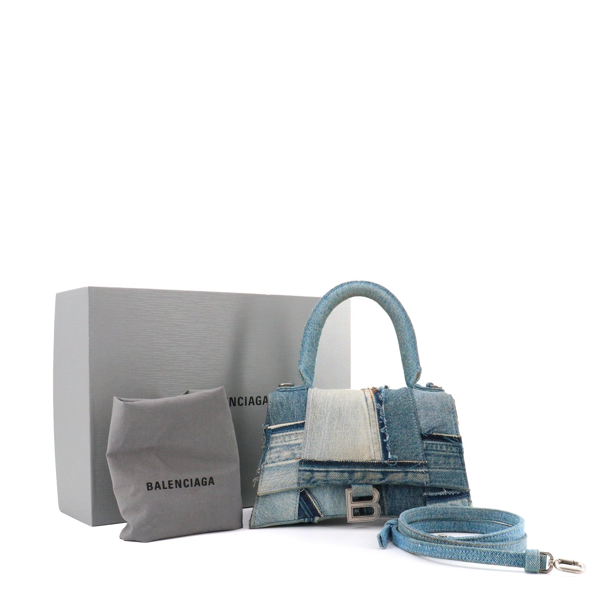 Balenciaga BALENCIAGA - Hourglass Balenciaga Small Size denim patchwork shoulder bag Size ONE SIZE - 13 Thumbnail