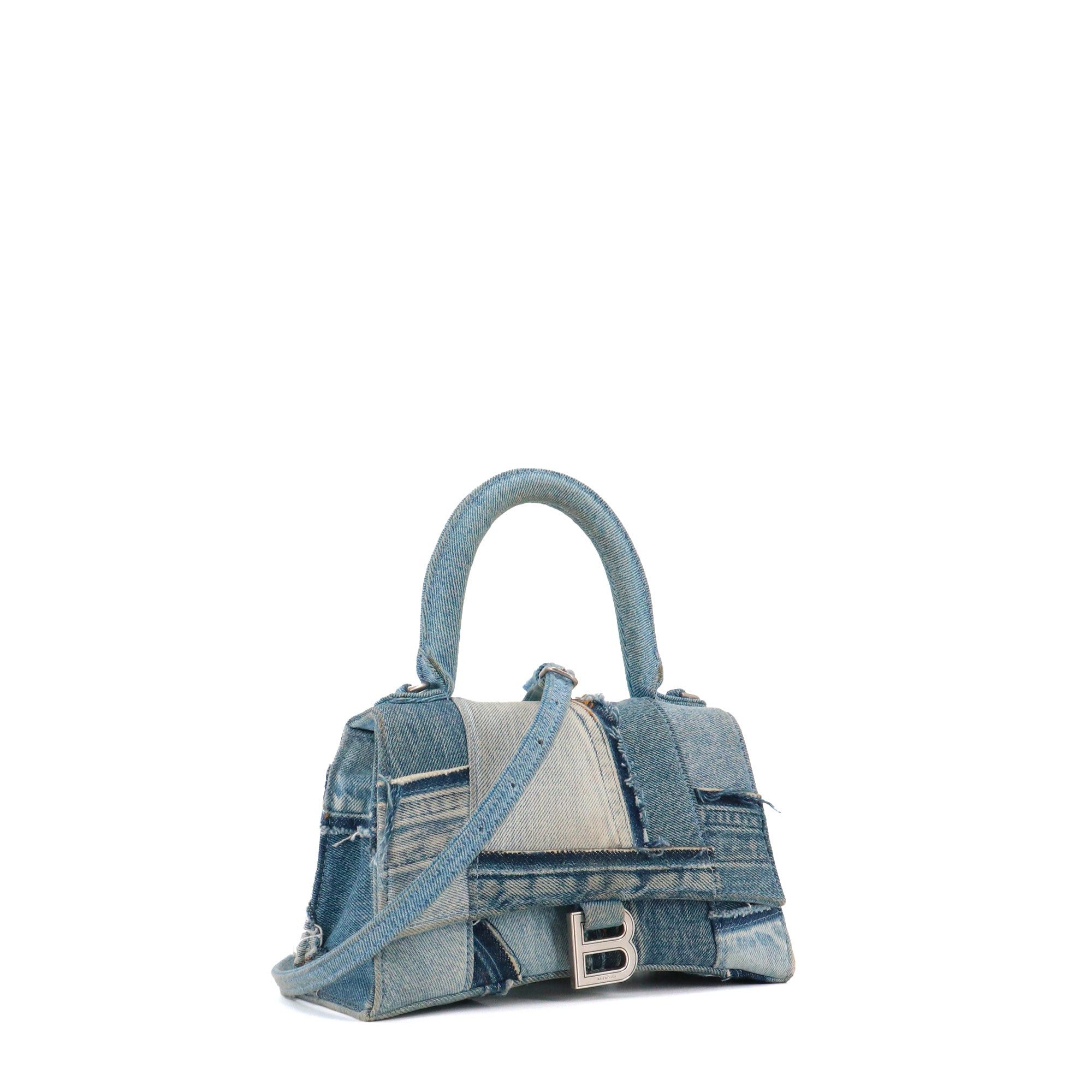 Balenciaga BALENCIAGA - Hourglass Balenciaga Small Size denim patchwork shoulder bag Size ONE SIZE - 2 Thumbnail