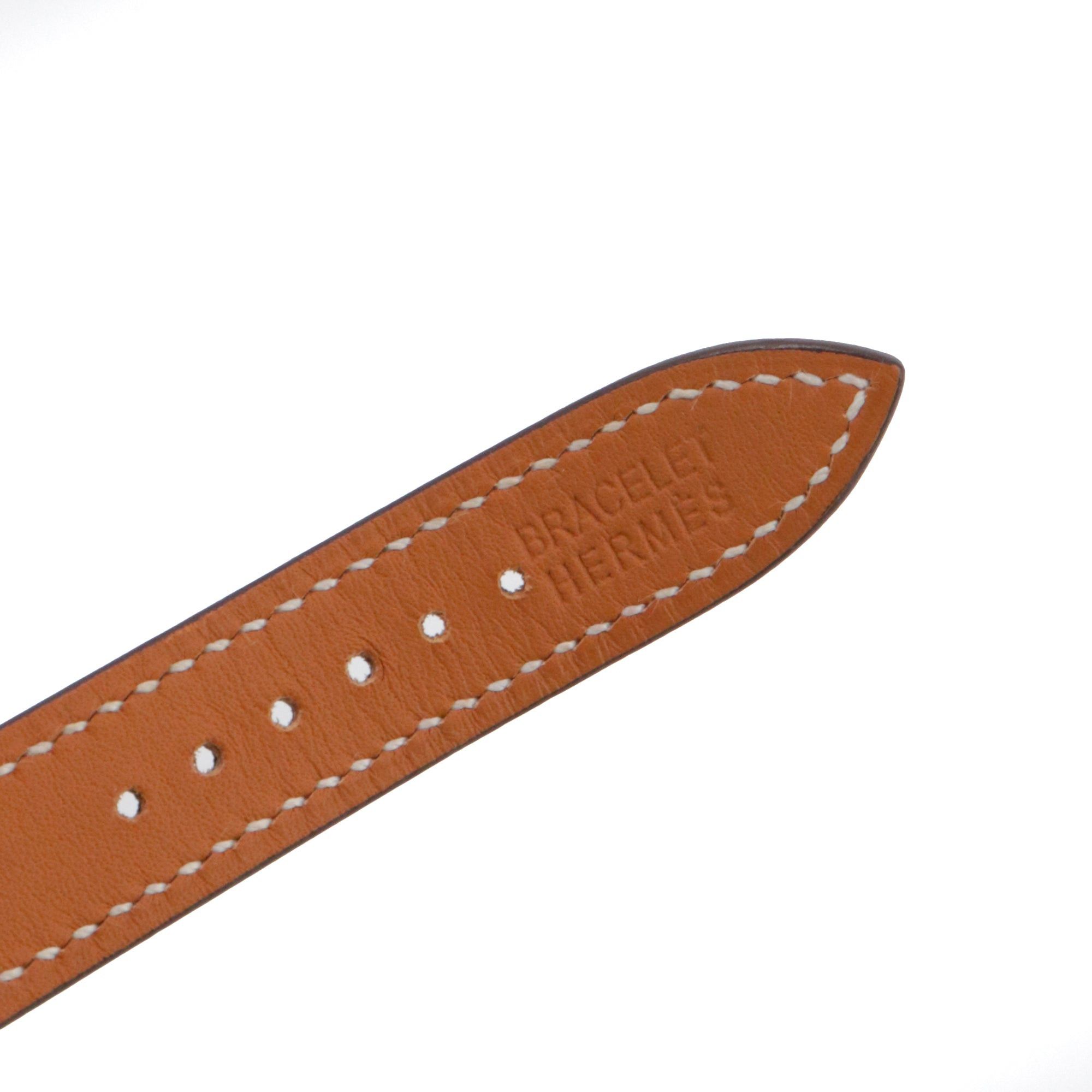 Hermes HERMÈS - Hermès Heure H Mini double tour watch in etoupe leather Size ONE SIZE - 9 Thumbnail