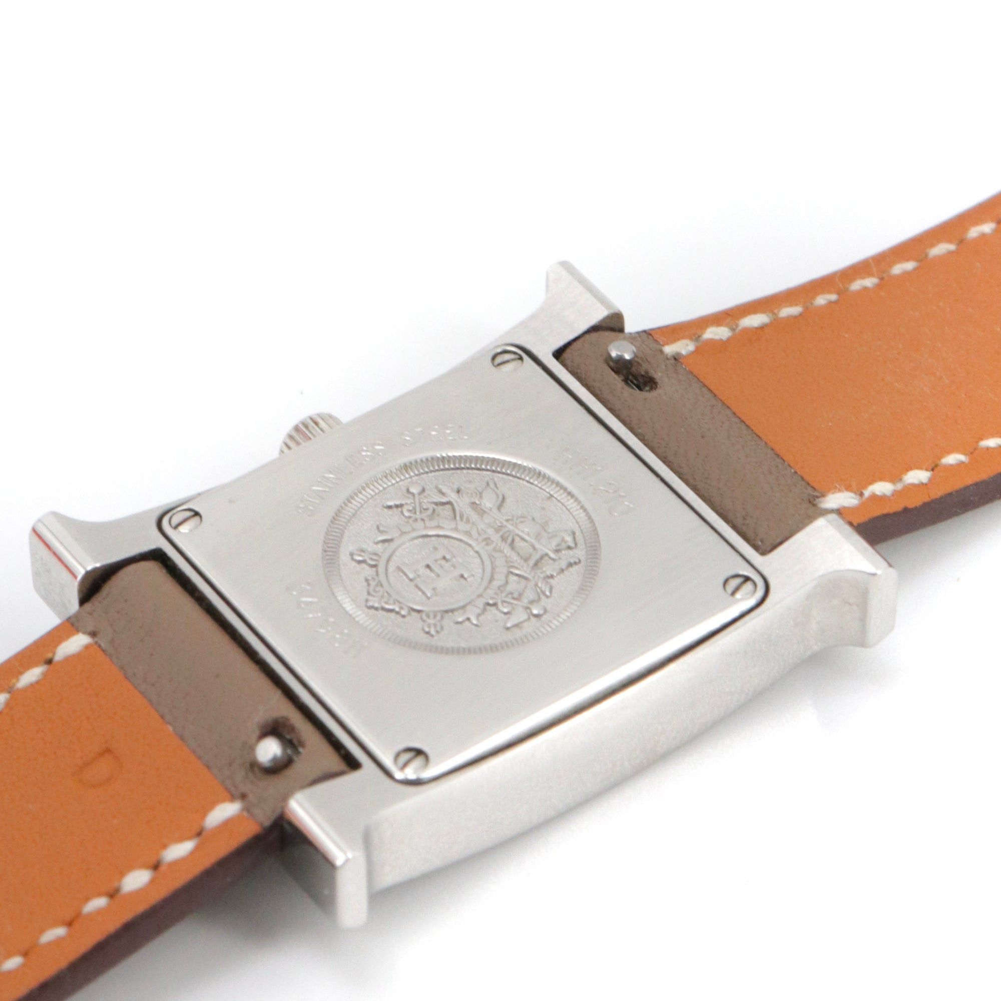 Hermes HERMÈS - Hermès Heure H Mini double tour watch in etoupe leather Size ONE SIZE - 10 Thumbnail