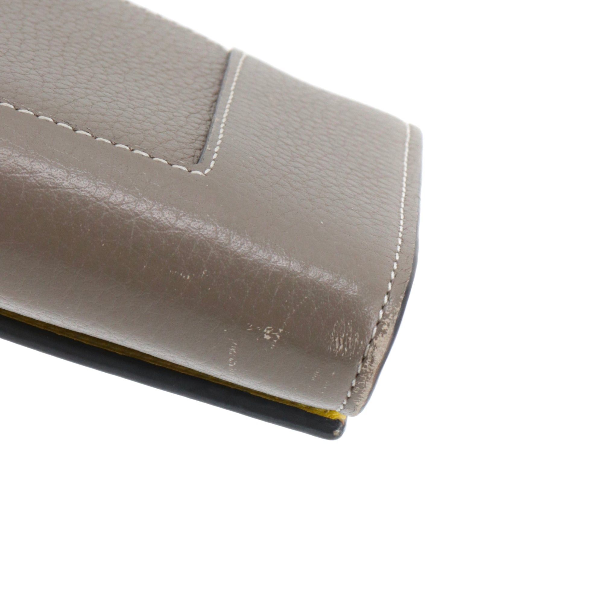 Celine CELINE - Large Celine wallet in gray grained leather Size ONE SIZE - 6 Thumbnail