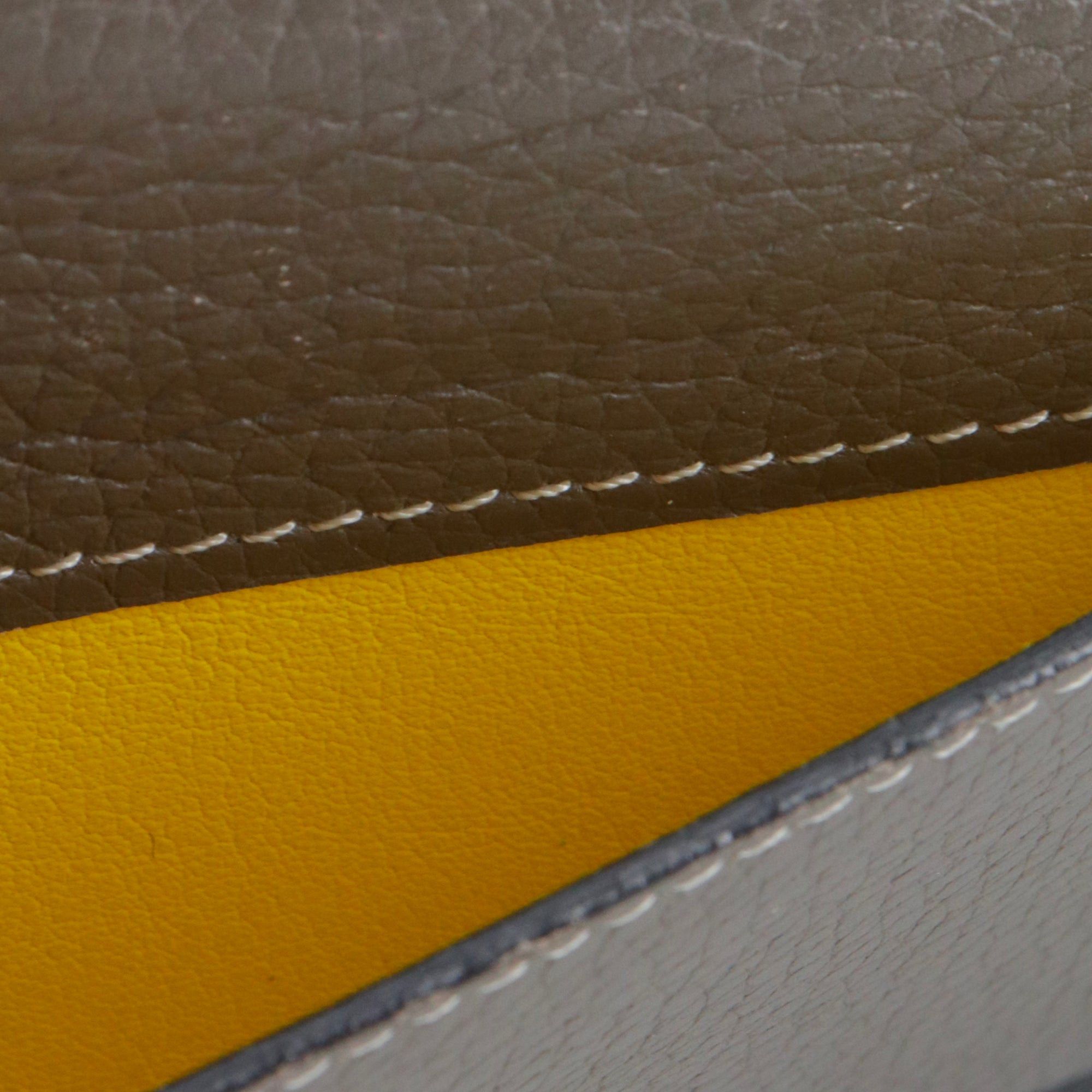 Celine CELINE - Large Celine wallet in gray grained leather Size ONE SIZE - 7 Thumbnail