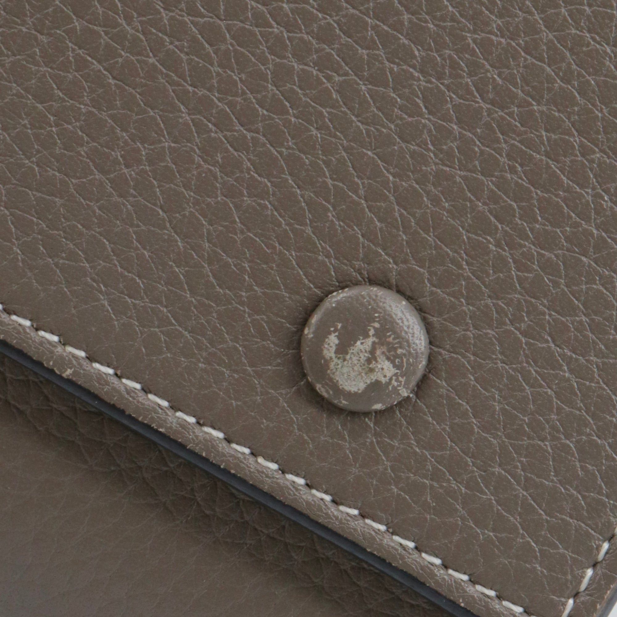 Celine CELINE - Large Celine wallet in gray grained leather Size ONE SIZE - 5 Thumbnail