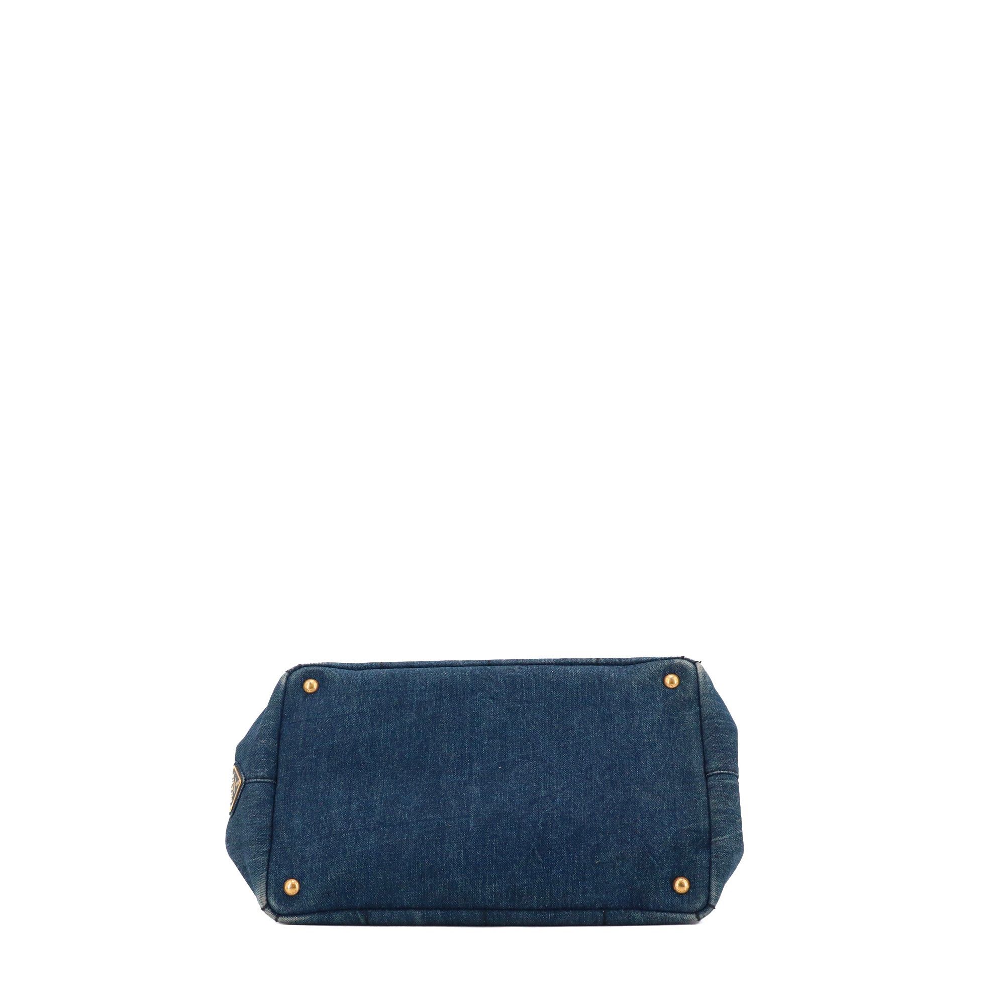 Prada PRADA - Canapa GM Prada handbag in blue denim Size ONE SIZE - 4 Thumbnail