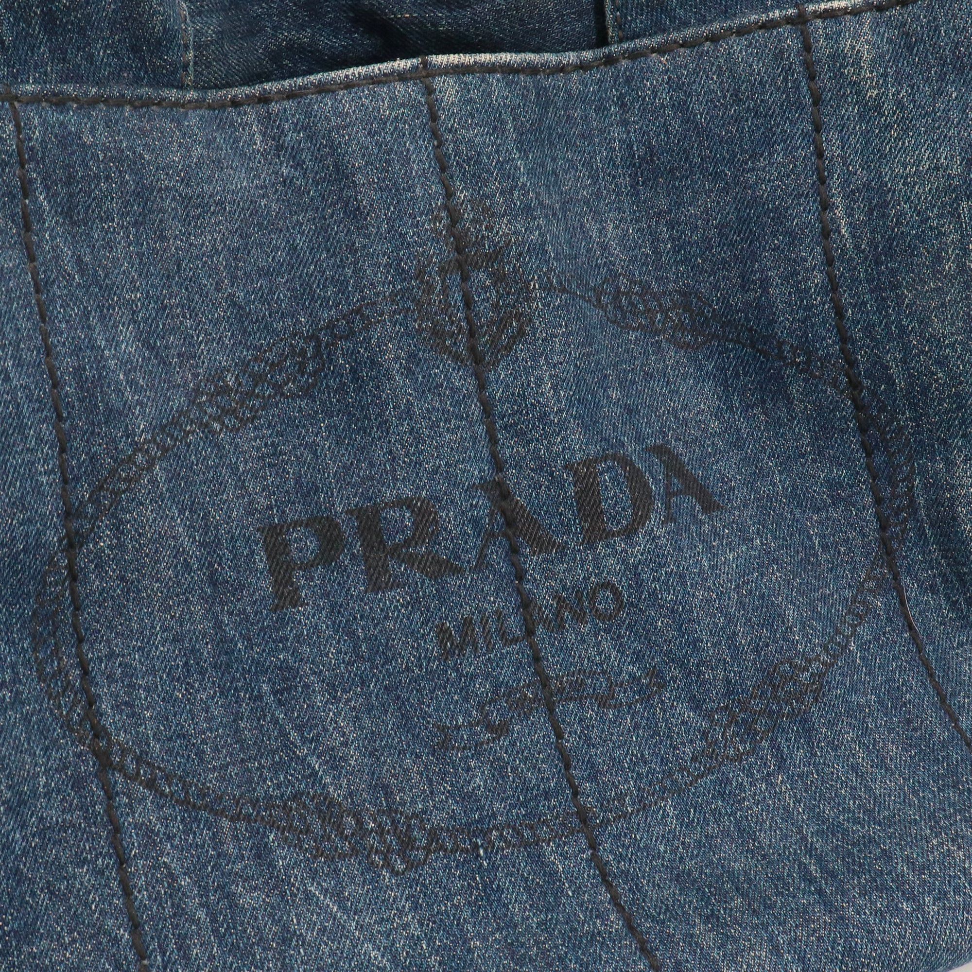 Prada PRADA - Canapa GM Prada handbag in blue denim Size ONE SIZE - 5 Thumbnail