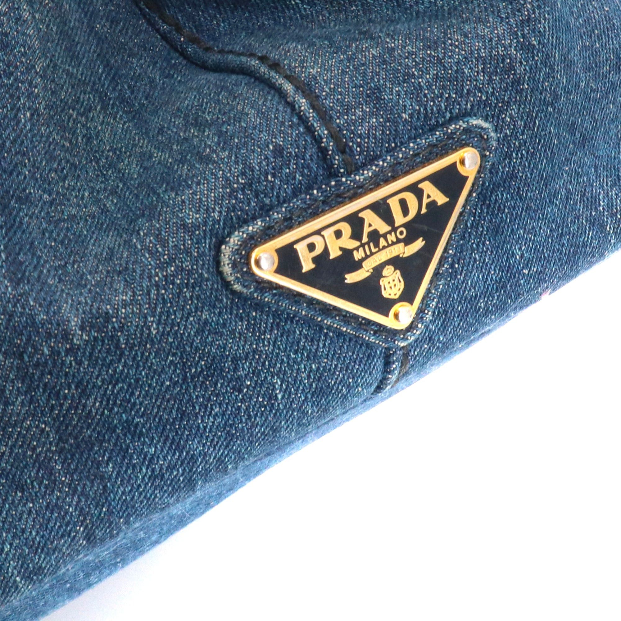 Prada PRADA - Canapa GM Prada handbag in blue denim Size ONE SIZE - 6 Thumbnail