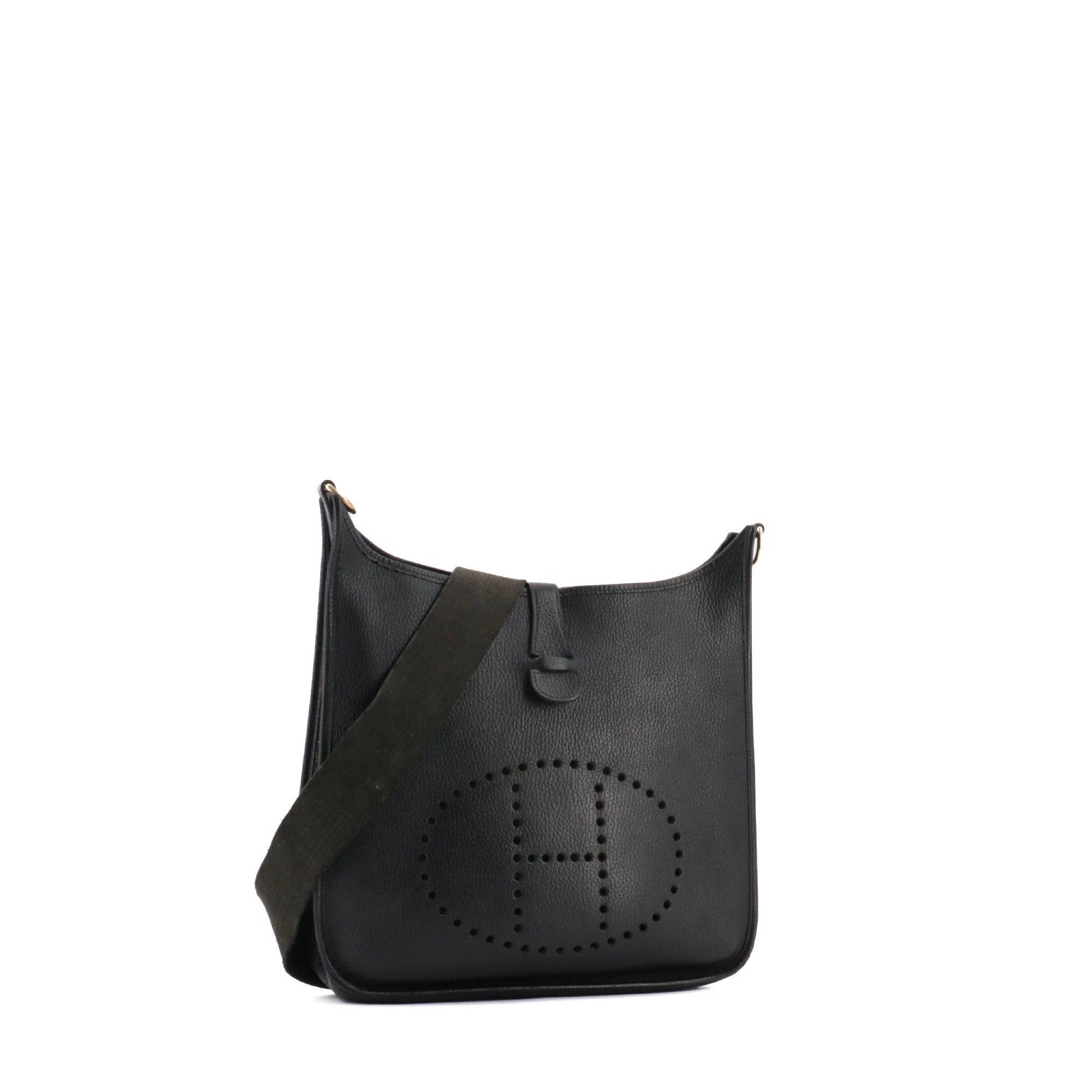 Hermes HERMÈS - Evelyne III Hermès shoulder bag in black clemence leather Size ONE SIZE - 2 Thumbnail