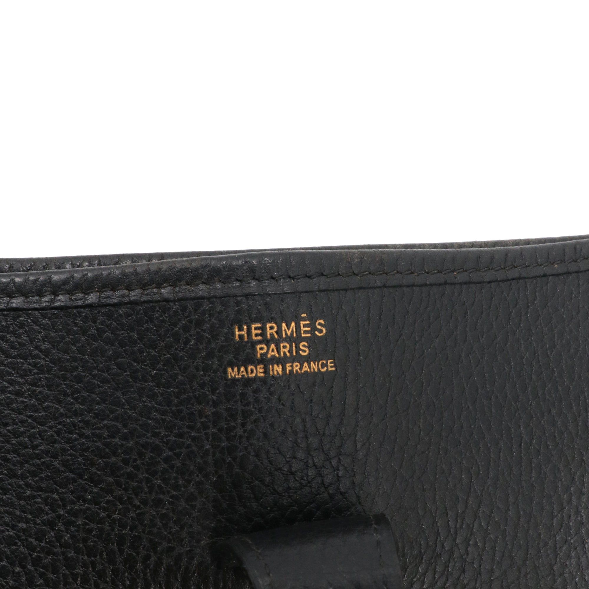 Hermes HERMÈS - Evelyne III Hermès shoulder bag in black clemence leather Size ONE SIZE - 5 Thumbnail