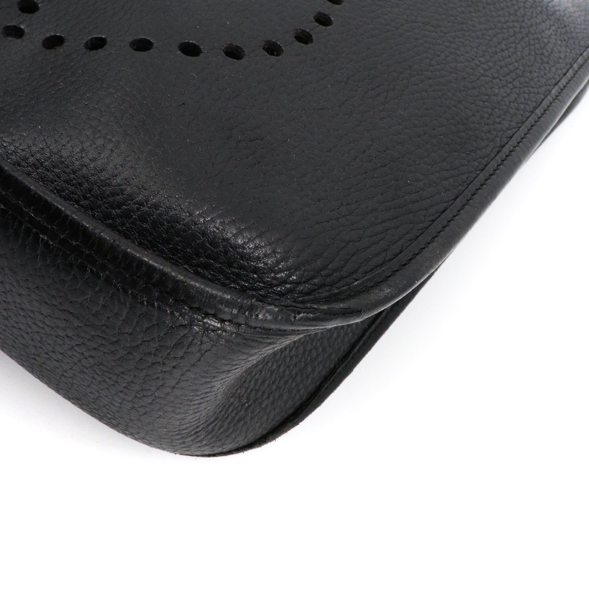 Hermes HERMÈS - Evelyne III Hermès shoulder bag in black clemence leather Size ONE SIZE - 6 Thumbnail
