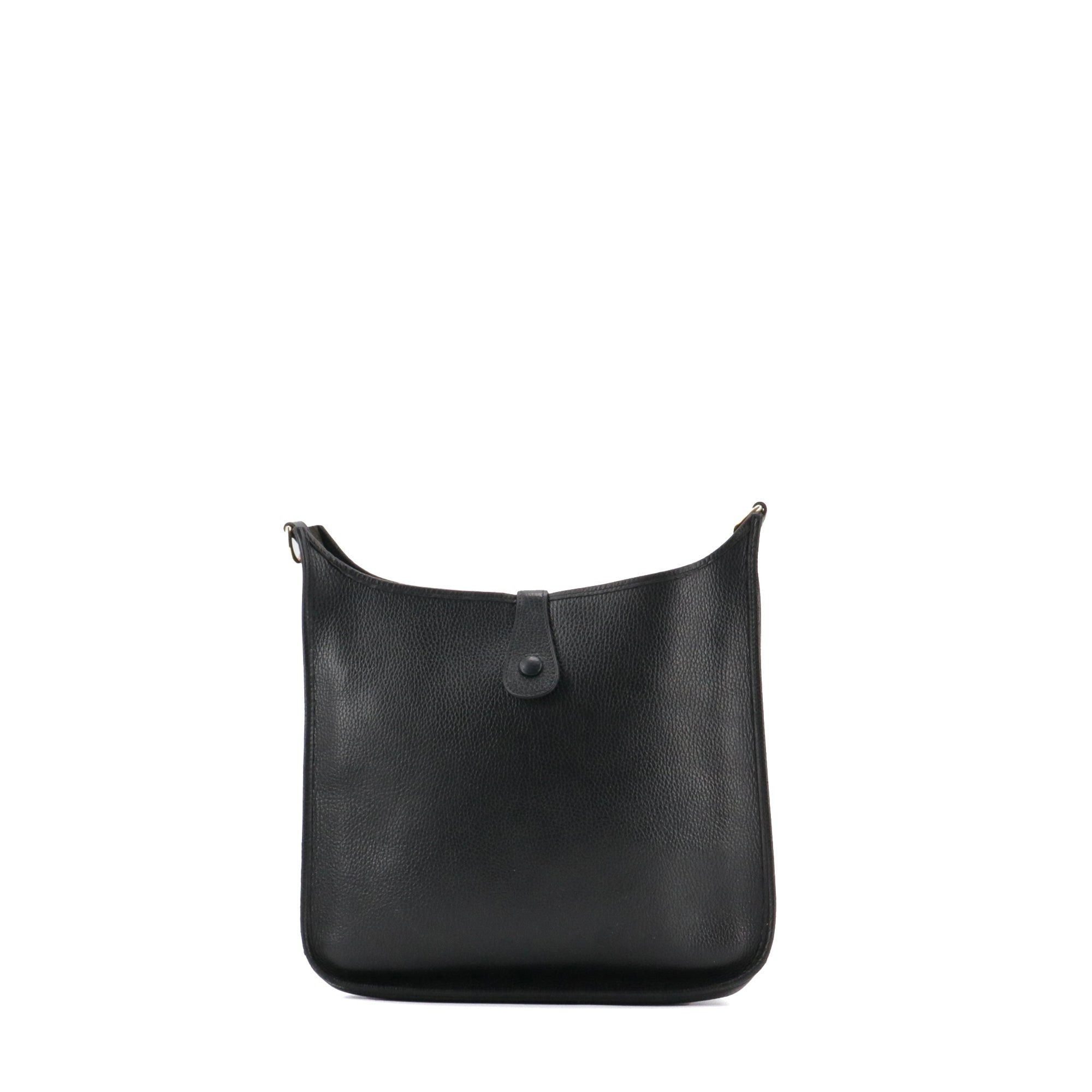 Hermes HERMÈS - Evelyne III Hermès shoulder bag in black clemence leather Size ONE SIZE - 3 Thumbnail