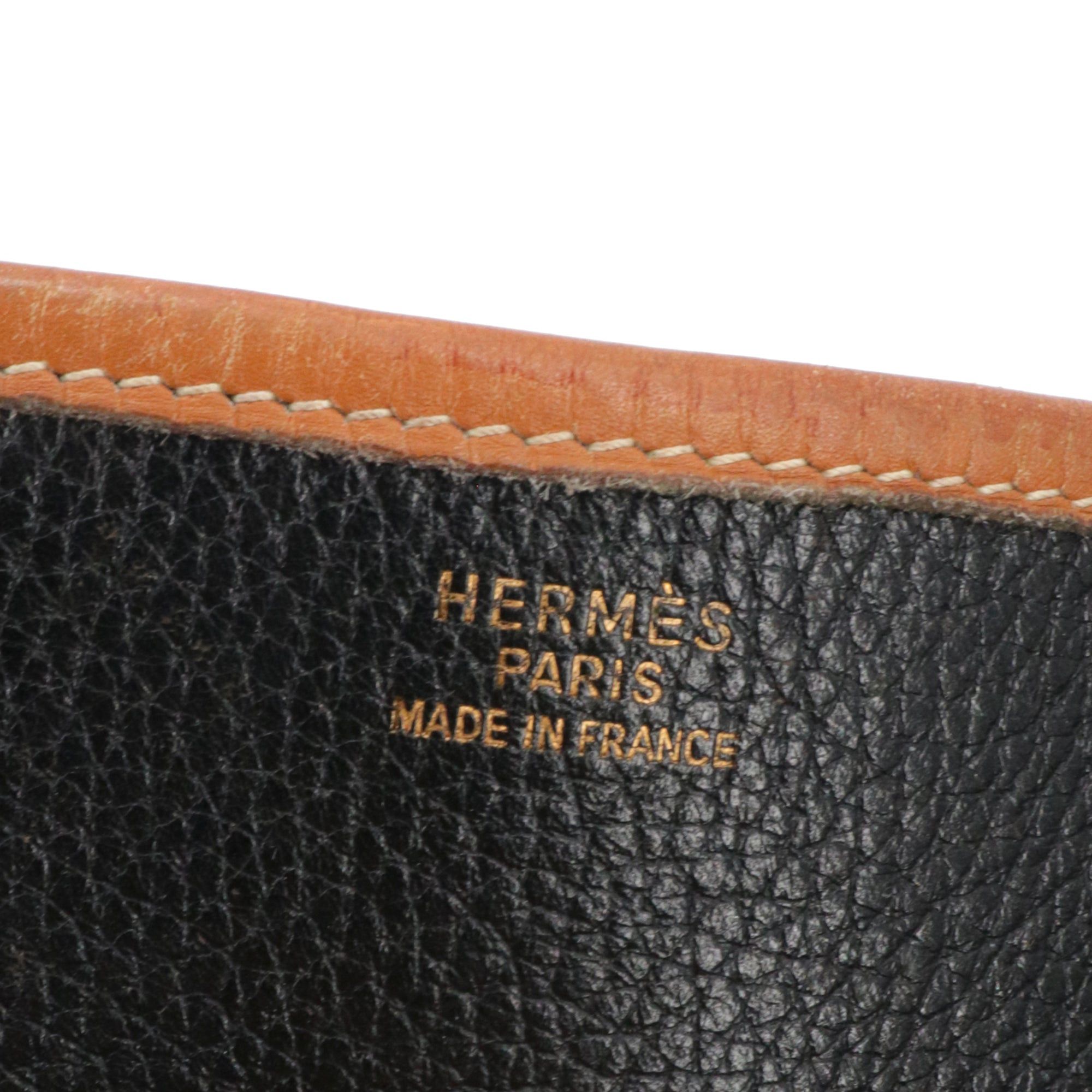 Hermes HERMÈS - Evelyne III Hermès shoulder bag in black and gold clemence leather Size ONE SIZE - 5 Thumbnail