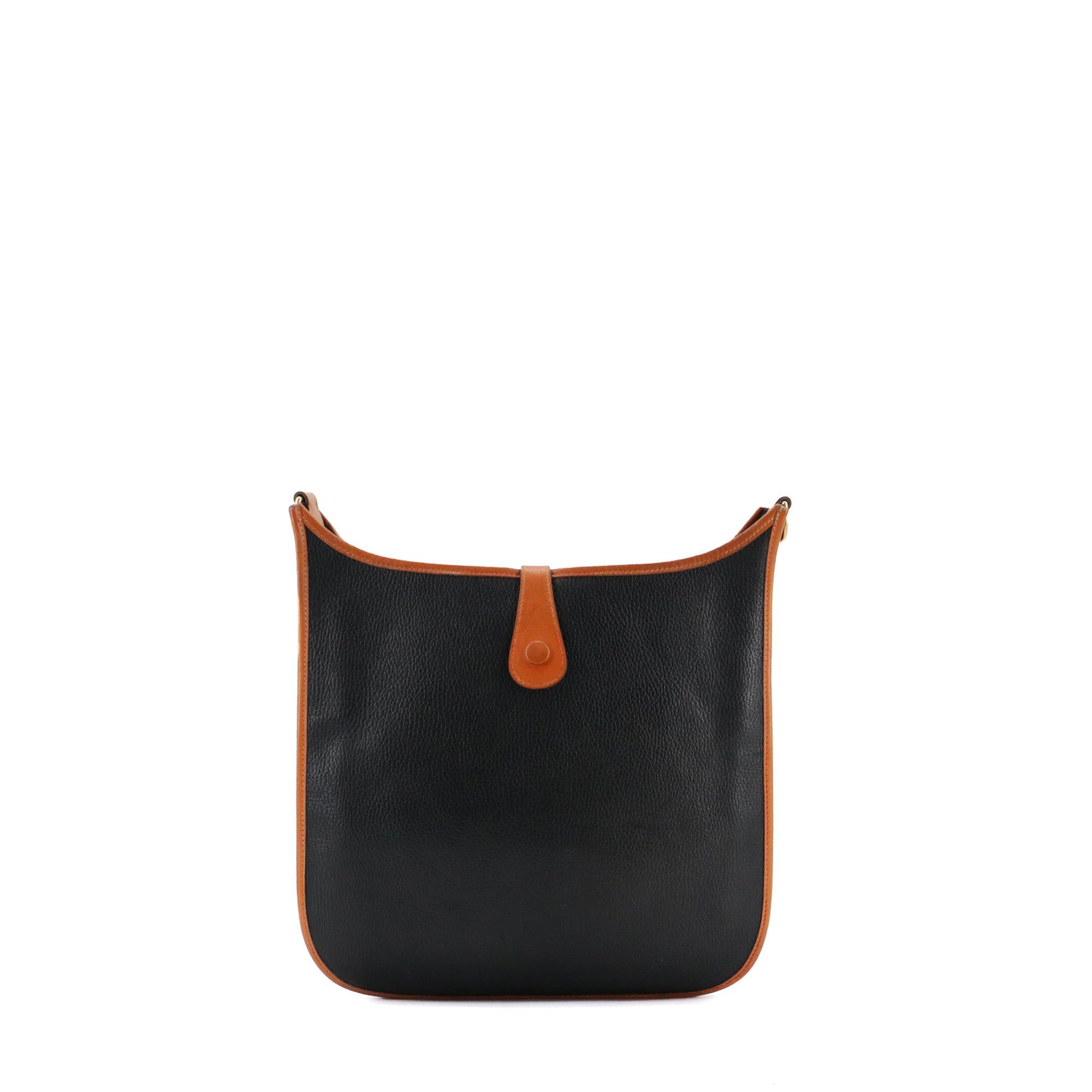 Hermes HERMÈS - Evelyne III Hermès shoulder bag in black and gold clemence leather Size ONE SIZE - 3 Thumbnail